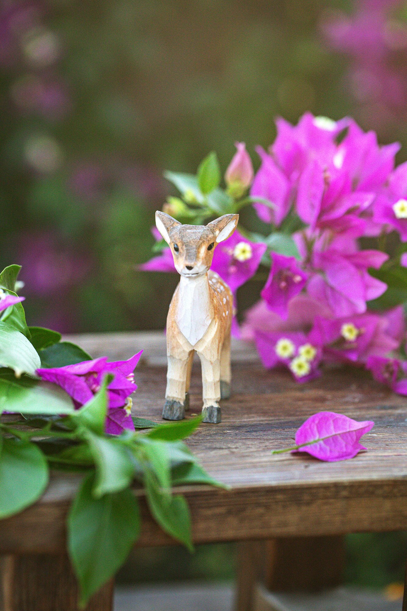 Hand-Carved Deer Family Sculptures, Unique Gift for Nature Lovers