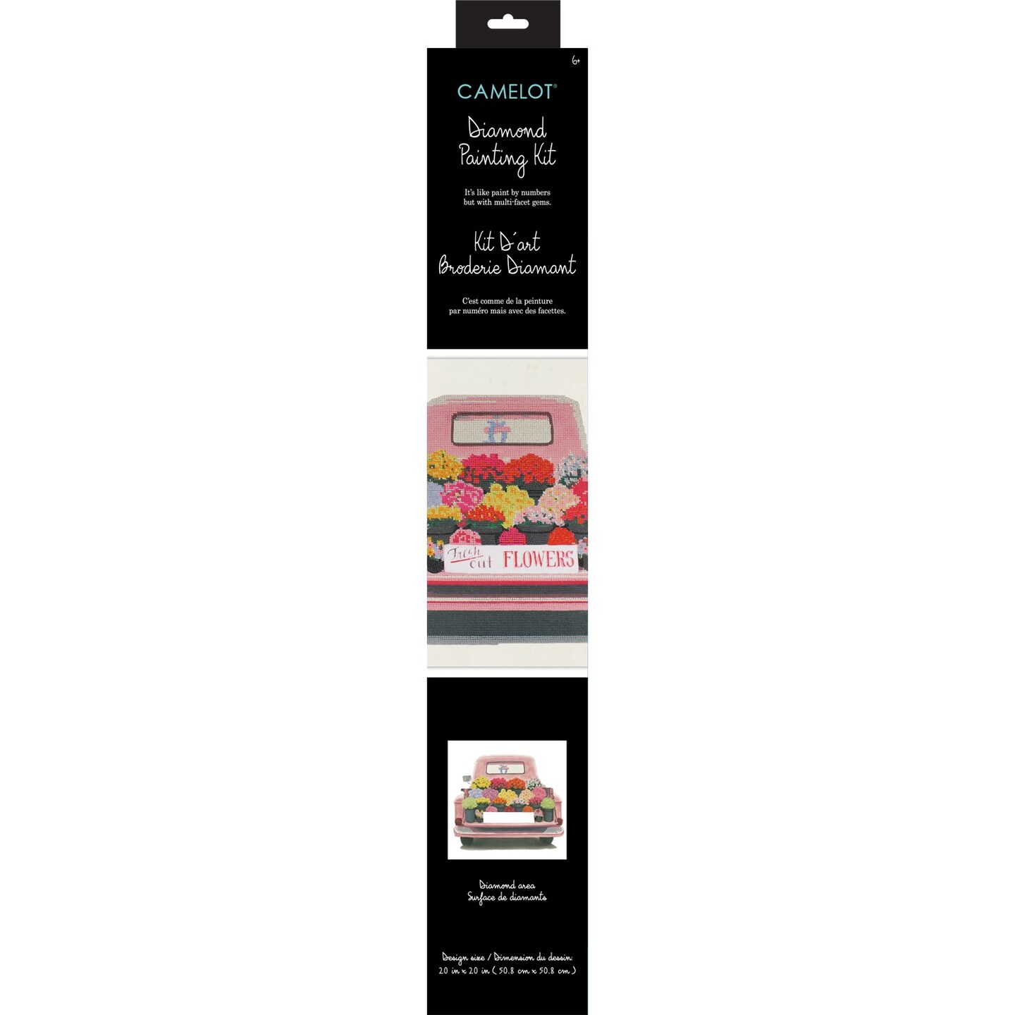 Camelot Dots Diamond Art Kit 20"X20"Fresh Cut Flowers Michaels