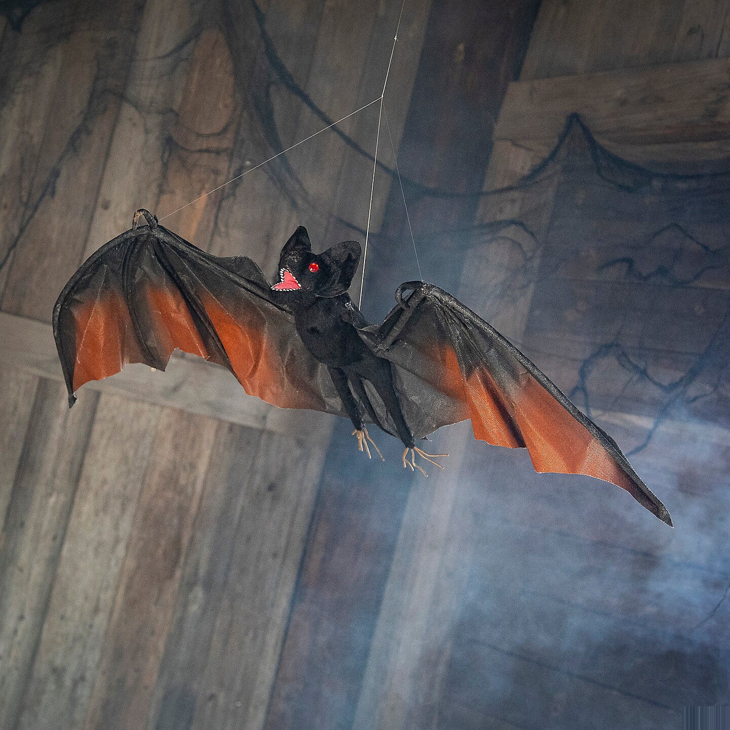 Black Foam Vampire Bat Hanging Decoration