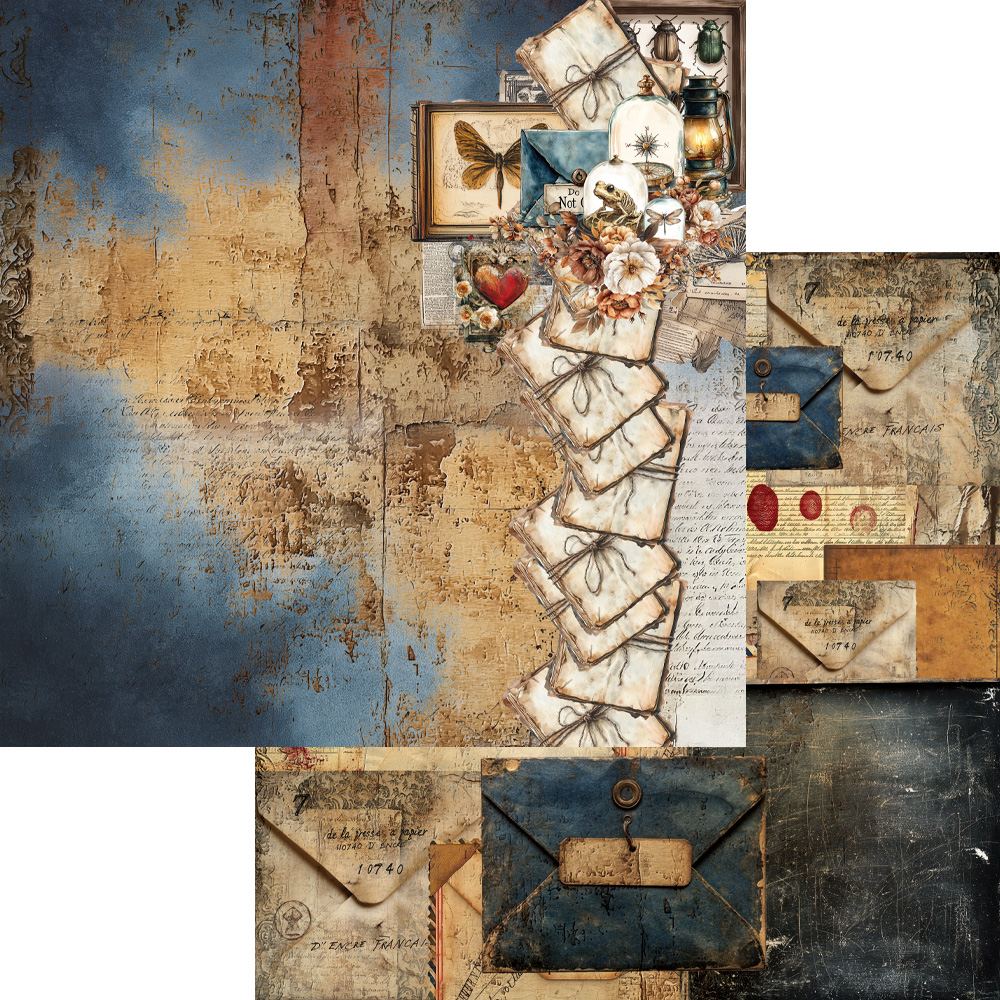 Alchemy of Art “Behind Closed Doors” 6x6 Scrapbook Paper Pack | 24 Double-Sided Sheets | Vintage Floral Designs