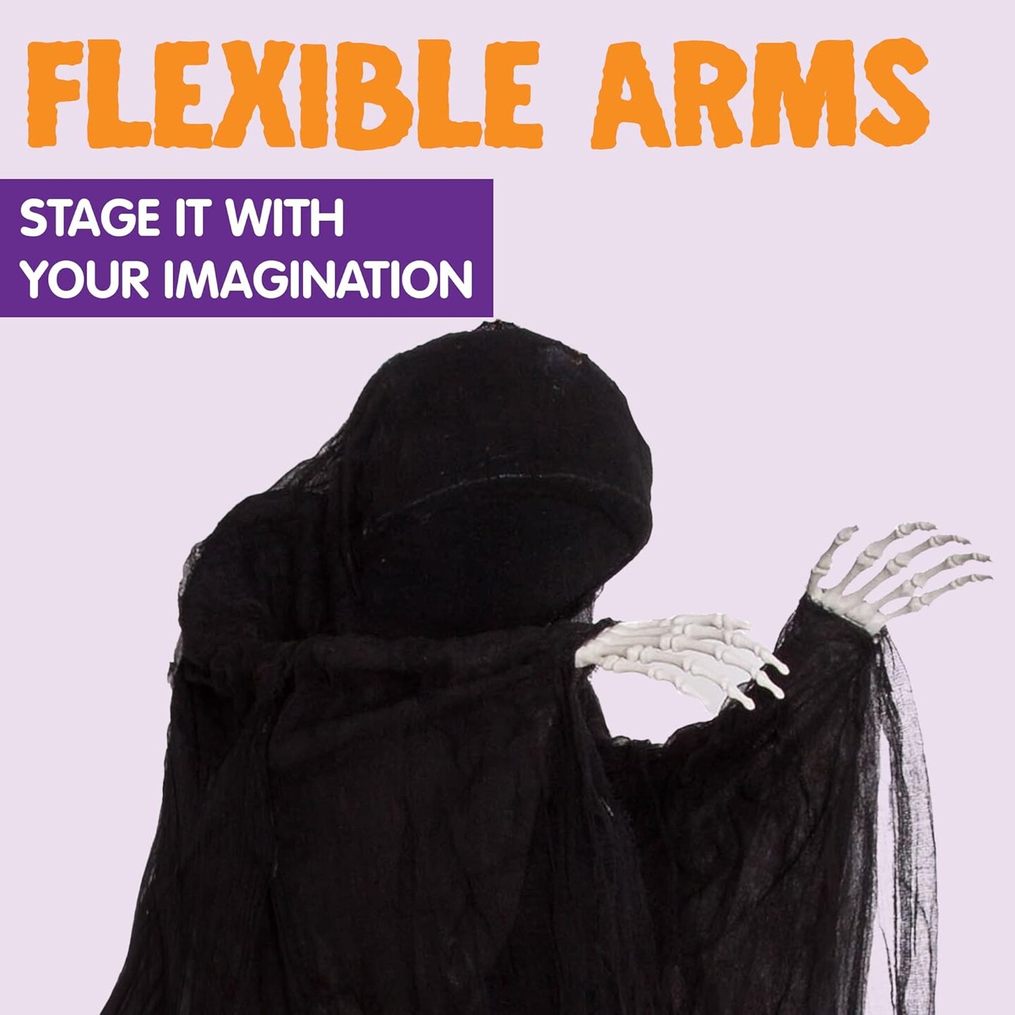 63” Halloween Decorations Outdoor Grim Reaper,Dark Faceless Hanging Ghost