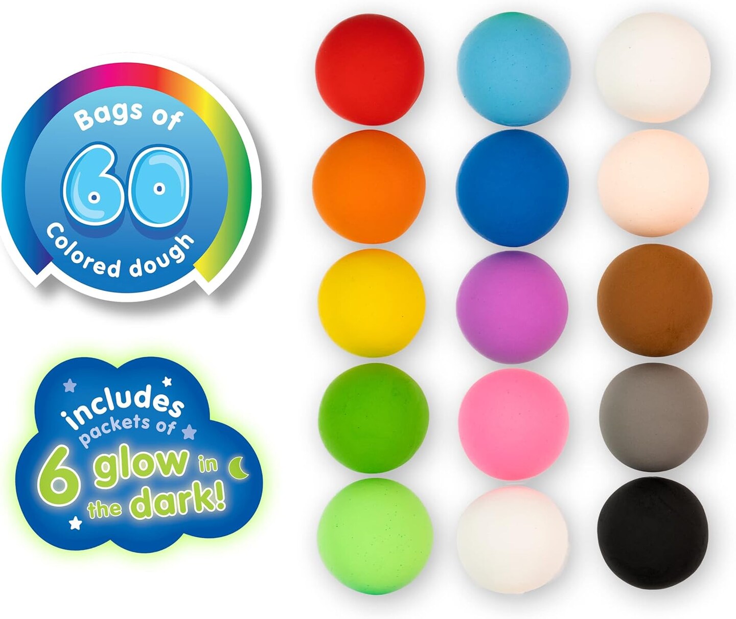 Air Dough 60-Color Pack – Ultra Light, Non-Toxic Air Dry Clay with Tools & Tutorial