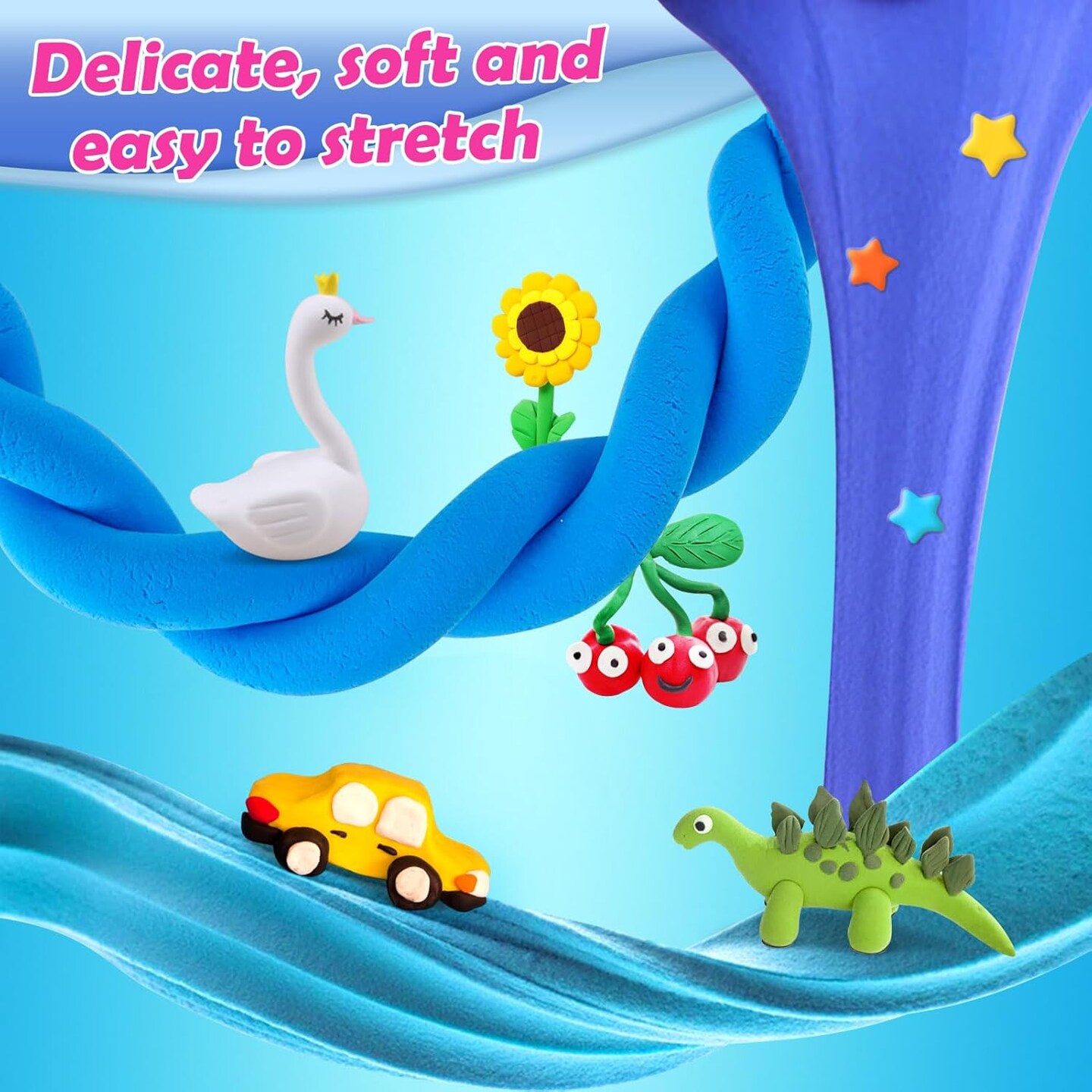 Air Dry Clay 100 Colors, Modeling Clay for Kids, DIY Molding Magic Clay, Gift for Kids