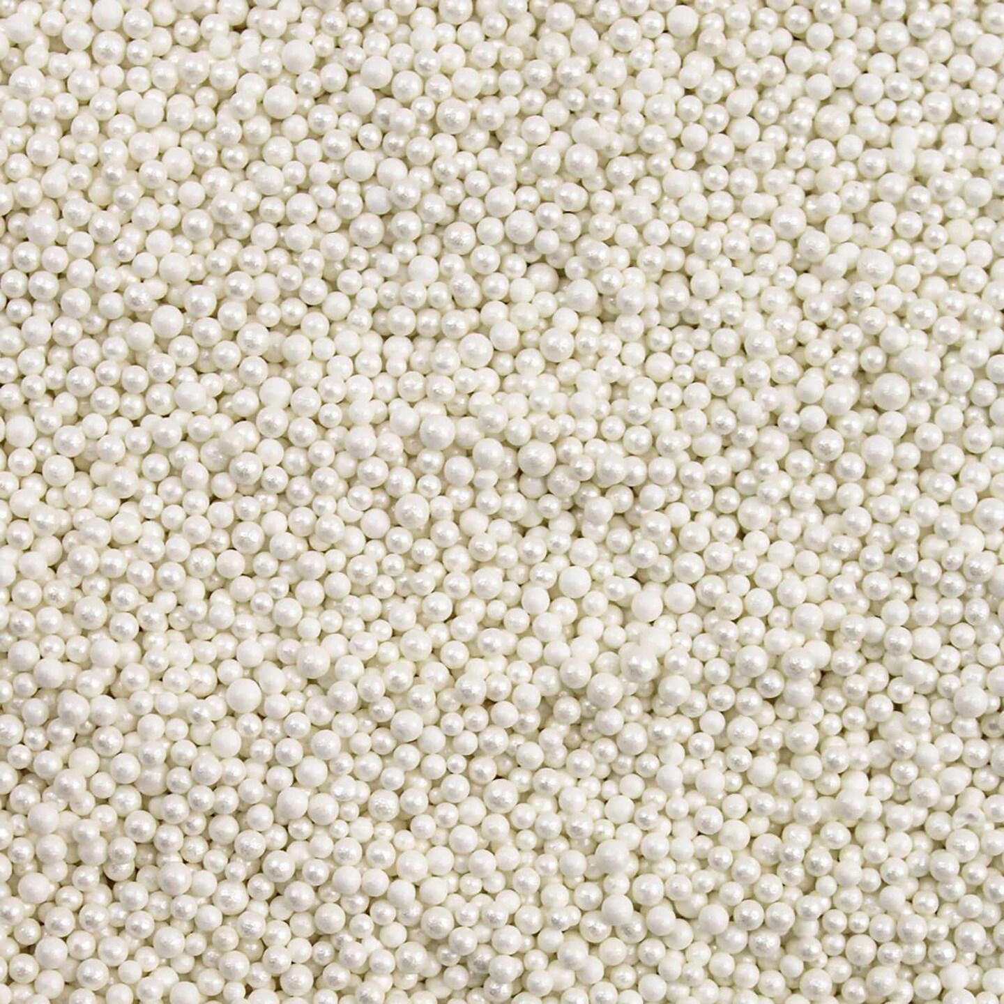Krazy Sprinkles - White Pearl Mini Bead Edible Sprinkles (1/2 Cup 1x Jar)