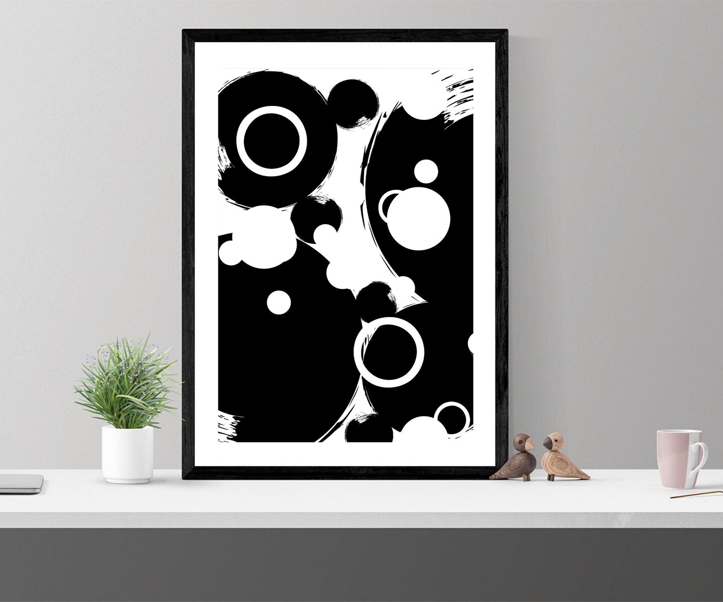 Abstract Artwork Dot T Classic Framed Canvas Prints Framed art