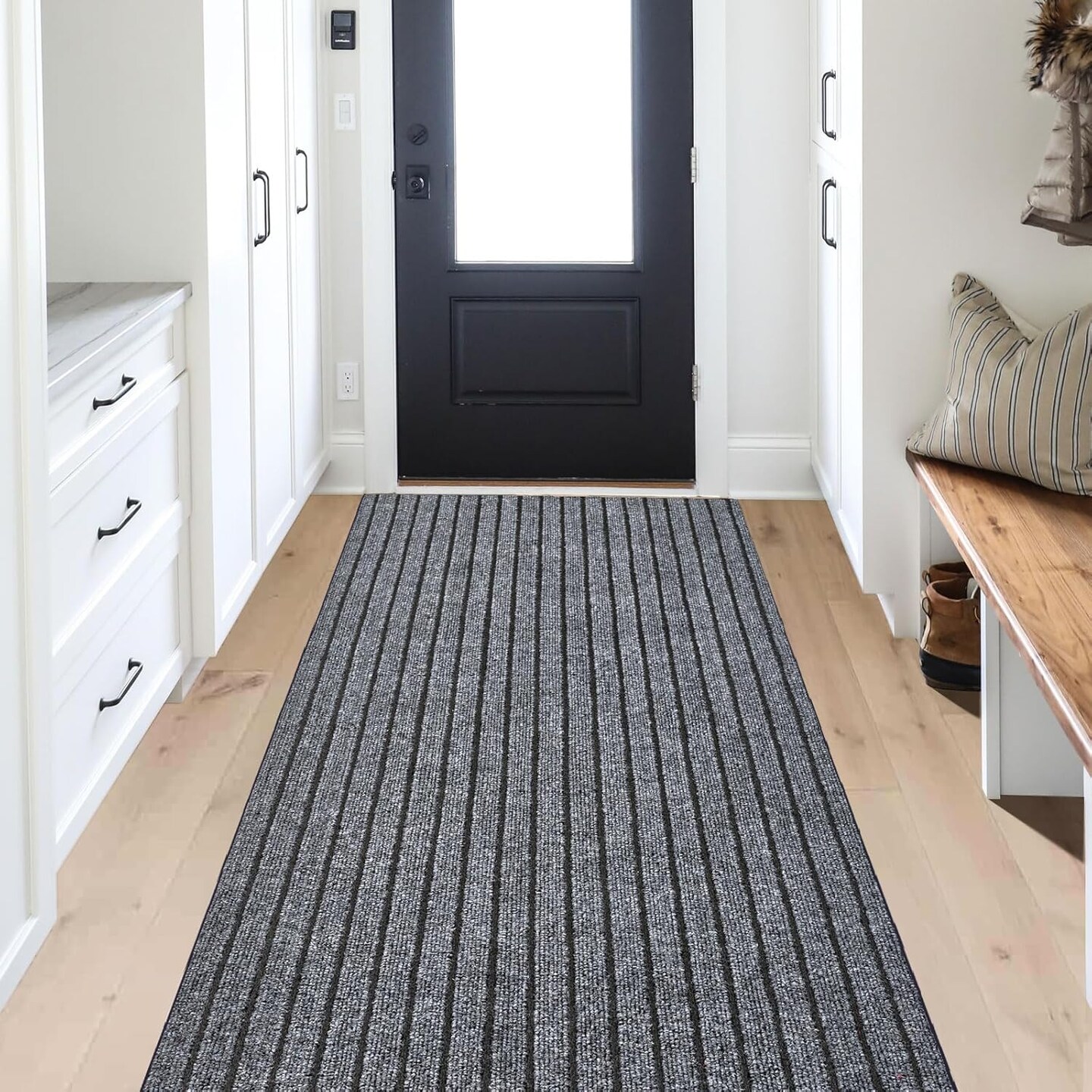 Runner Rug 2ft x 6ft Outdoor Indoor Runner Rugs with Rubber Backing Washable Rug Runner Carpet for Hallway Entryway Kitchen Bathroom Laundry Room Balcony Garage Patio