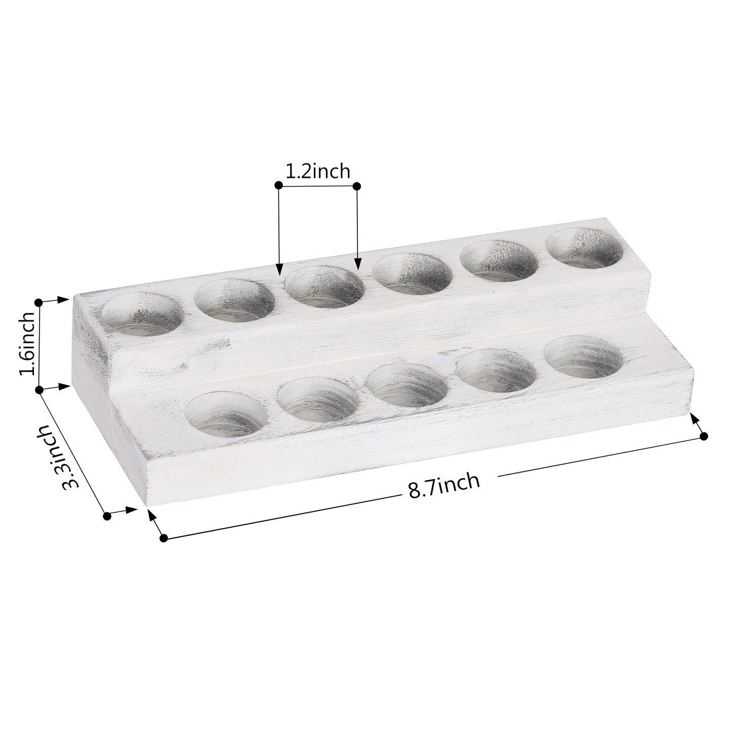 2PCS Essential Oils Storage Rack 22 Slot Wooden Nail Polish Display Holder