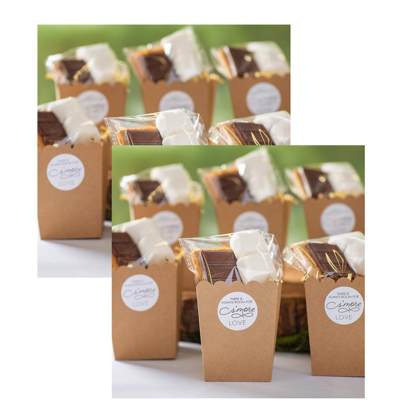 1 1/2&#x22;Bulk 100 Pc S&#x27;more Love Wedding Favor Sticker Roll