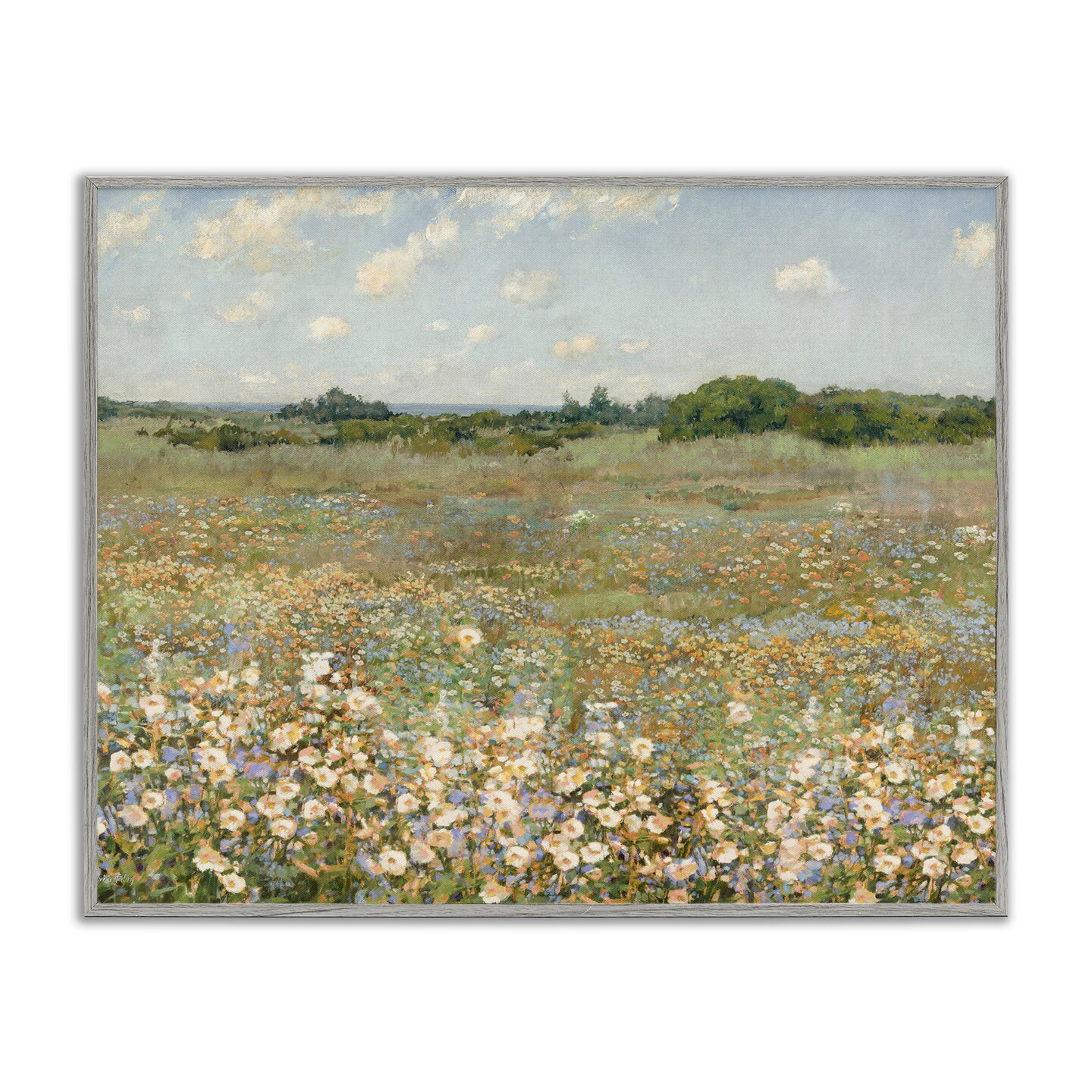Stupell Industries Vast Flower Speckled Meadow Framed Giclee Design by Amber Sterling