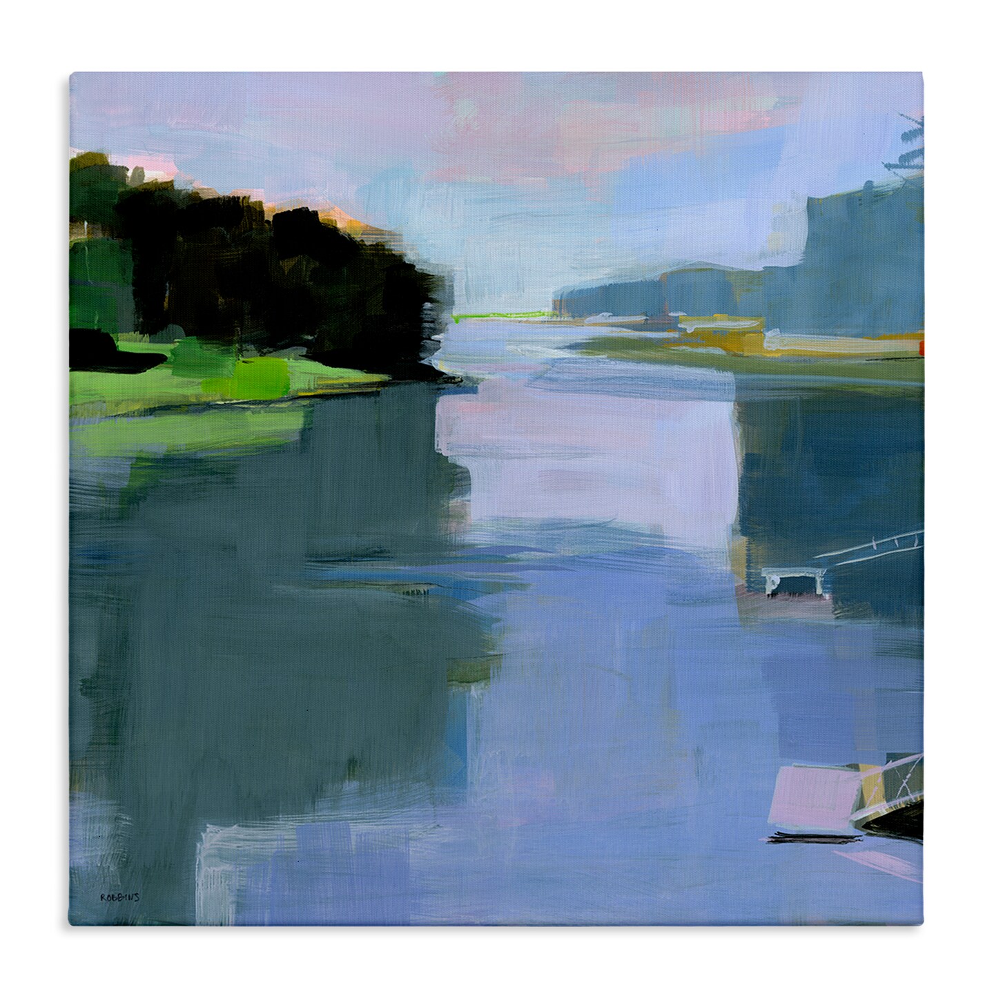 Stupell Industries Water Reflection Abstract Canvas Design by Kathleen Robbins