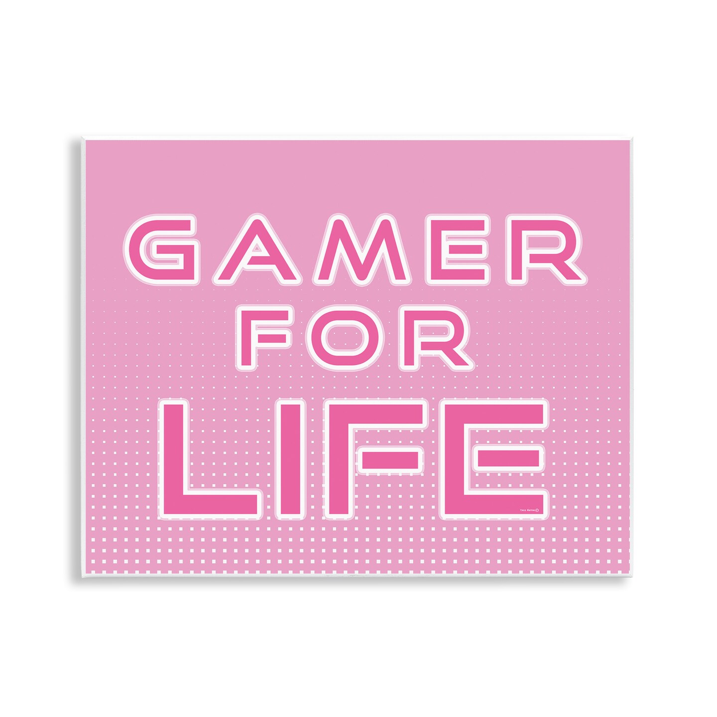 Stupell Industries Pink Gamer For Life Wall Plaque Design by Yass Naffas Designs