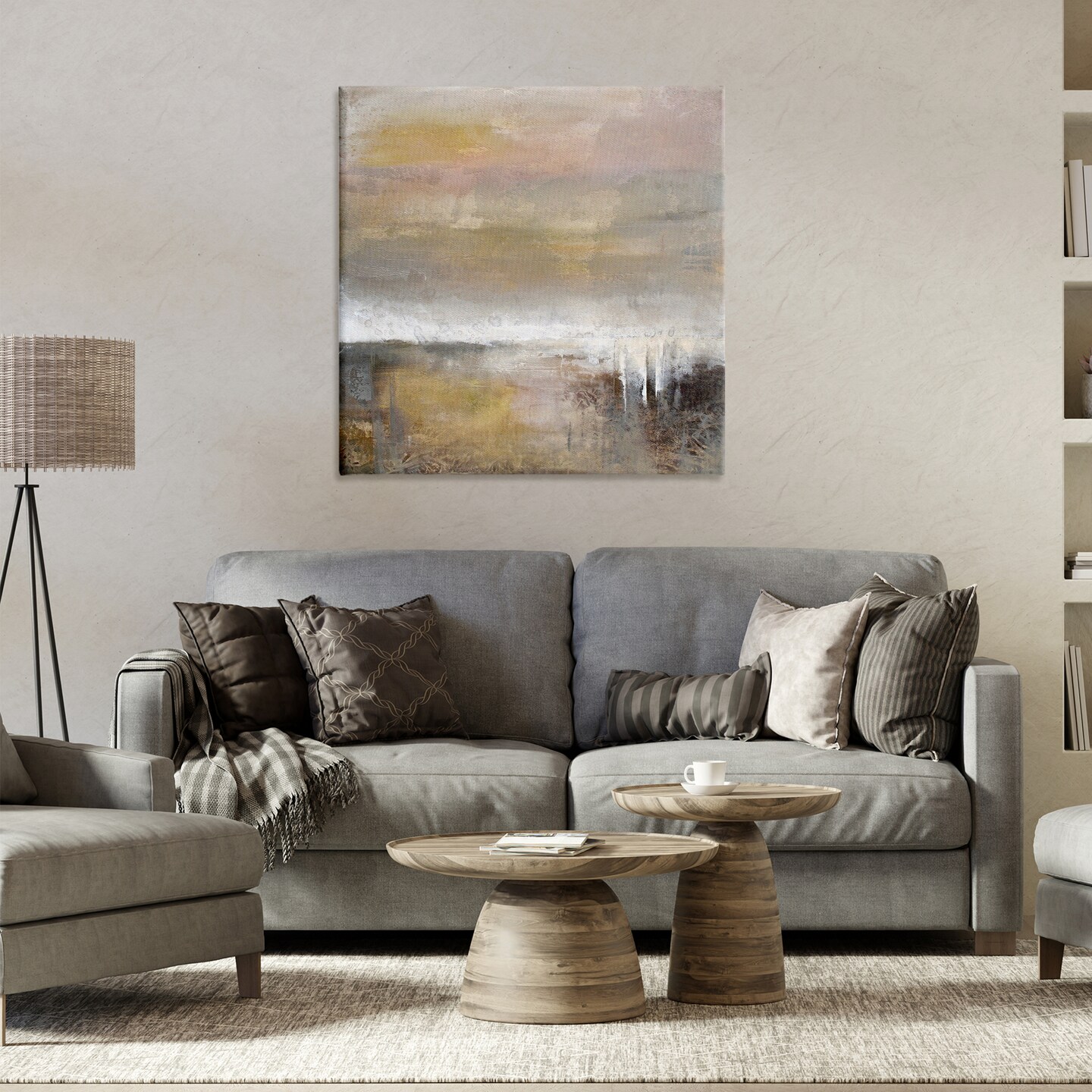 Stupell Industries Neutral Earthy Abstract Landscape Canvas Design by Karen Hale