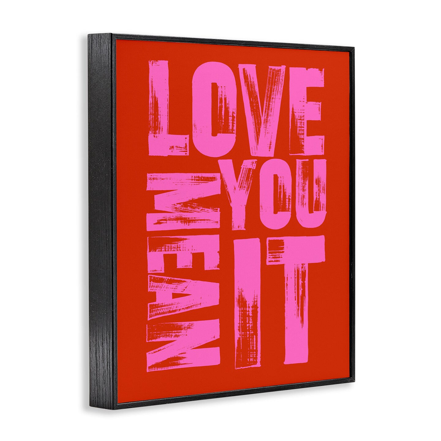 Stupell Industries Love You Mean It on Red Framed Giclee Design by House of Lulu