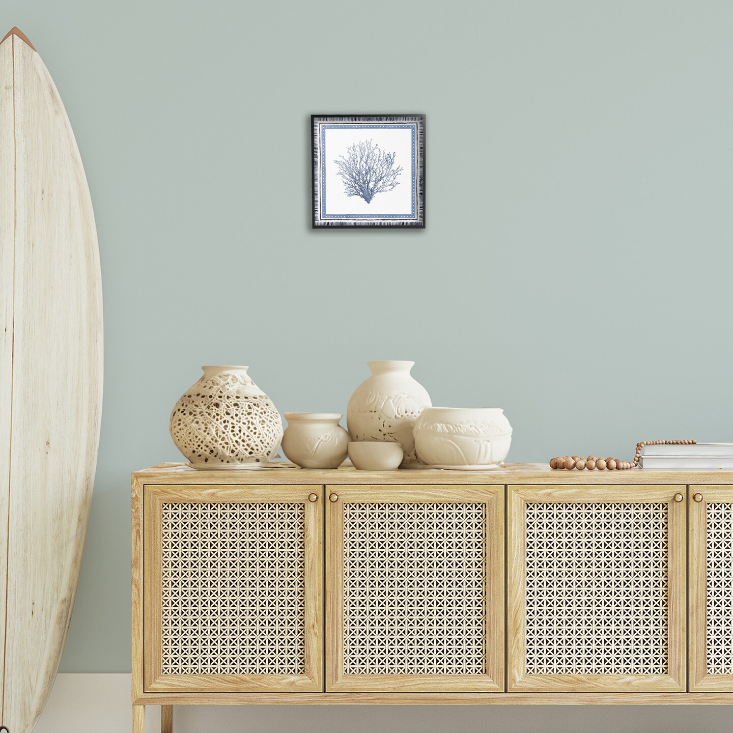 Stupell Industries Nautical Branch of Coral Framed Giclee Design by Lanie Loreth