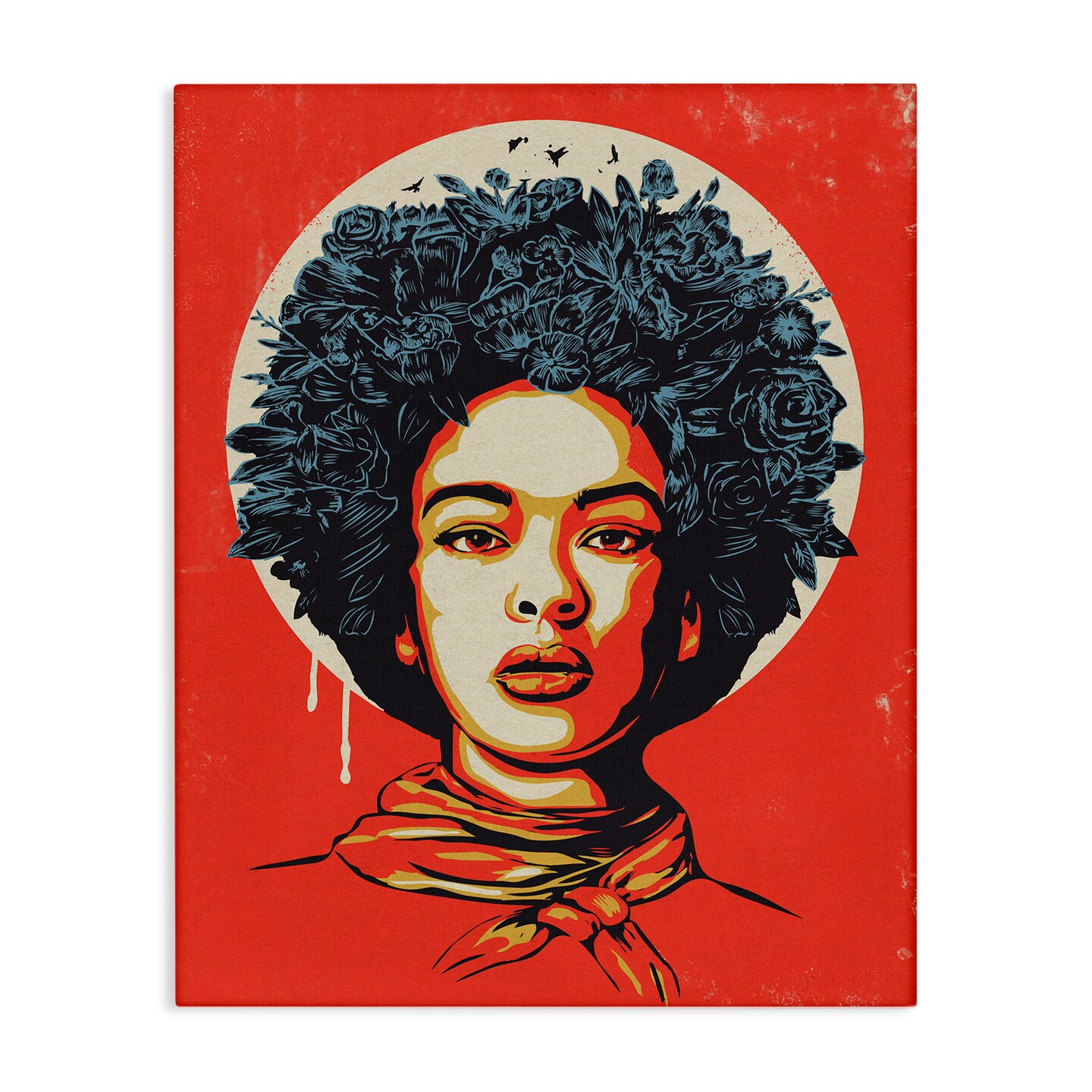 Stupell Industries Vibrant Portrait of Woman Canvas Design by Balazs Solti