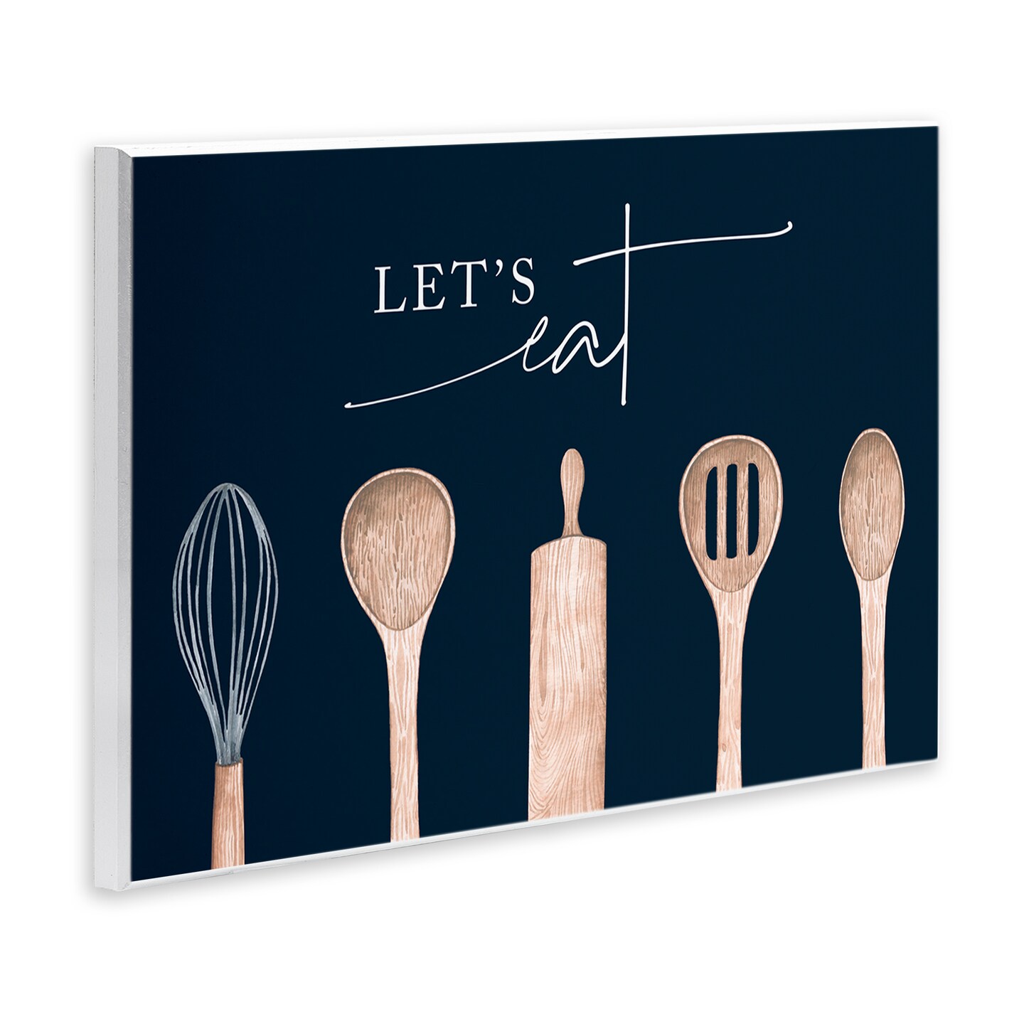 Stupell Industries Let's Eat Kitchen Utensils Wall Plaque Design by Lux + Me Designs