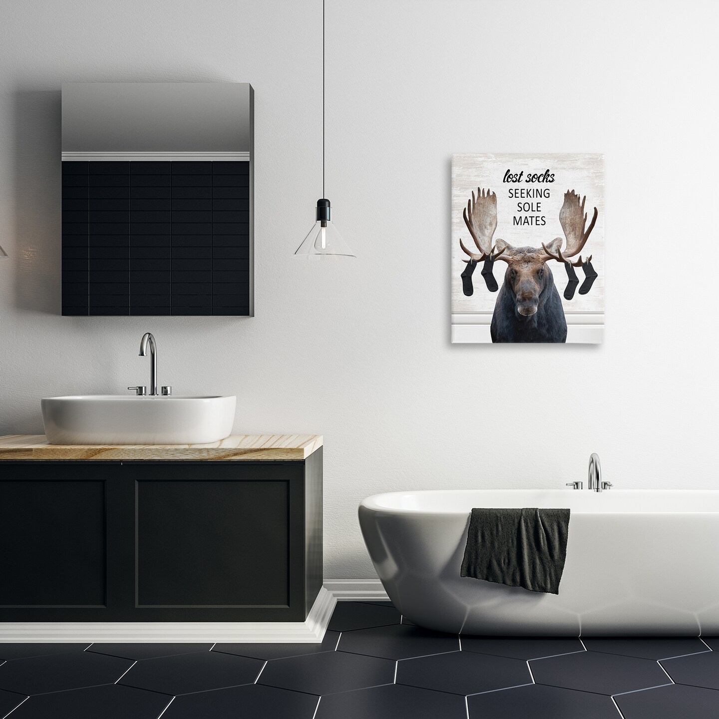 Stupell Industries Lost Socks Seeking Sole Mates Canvas Design by Lettered and Lined