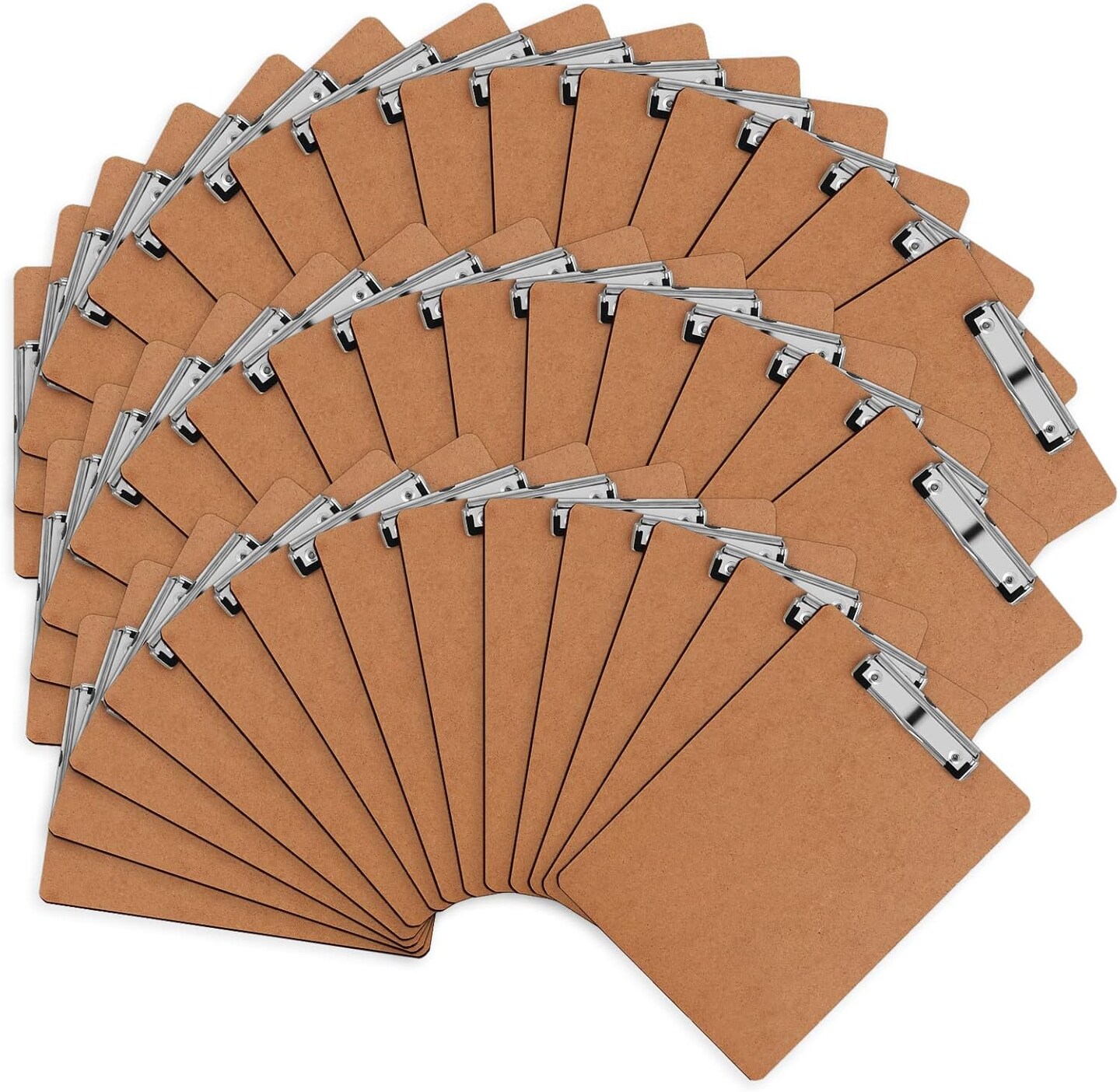 42-Pack Hardboard Clipboards – A4 Letter Size, Eco-Friendly Office Supplies