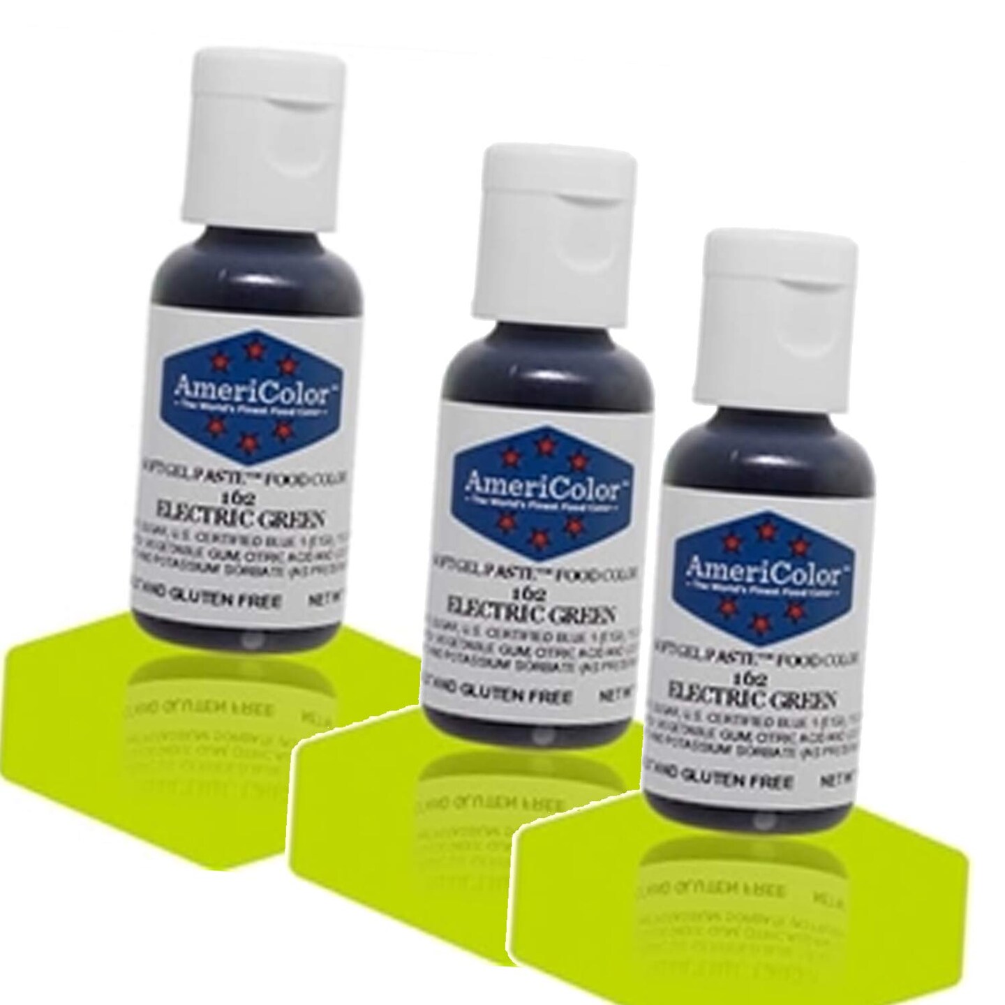 Electric Green Soft Gel Paste Food Color for Icing and Toppings 3/4 Ounce