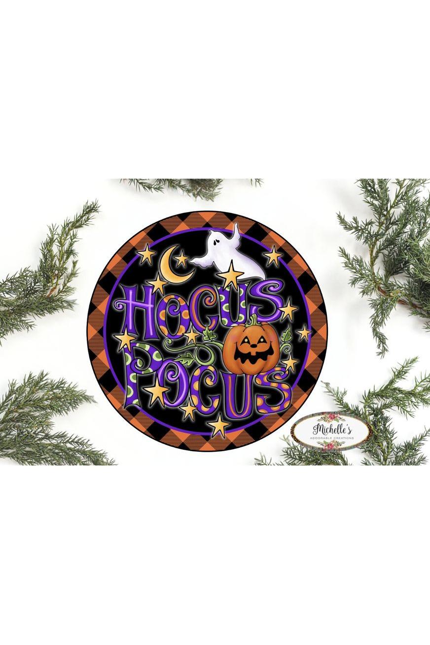 Hocus Pocus Ghost Halloween Sign