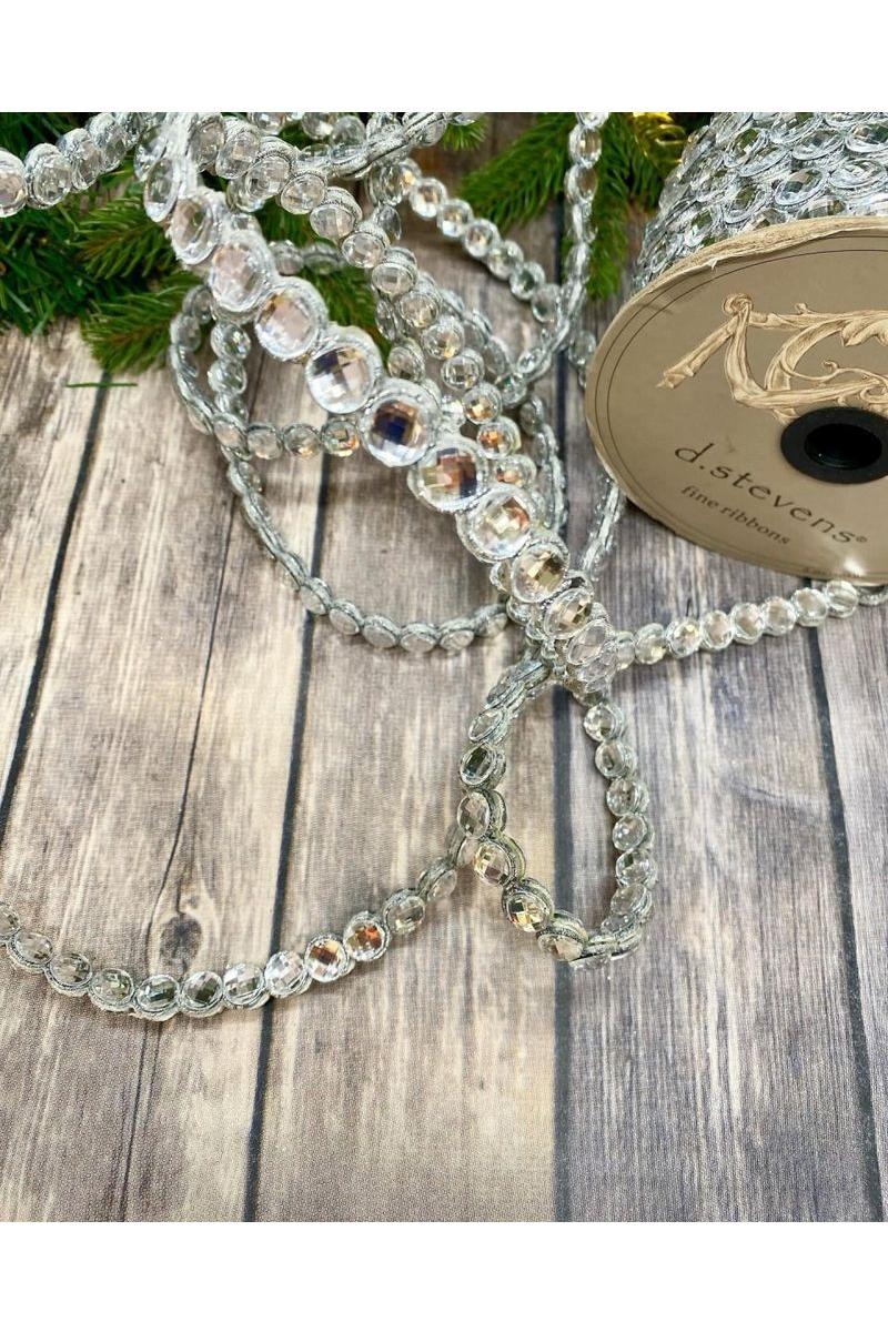 .5&#x22; Crown Jewel Garland Ribbon: Crystal (10 Yards)