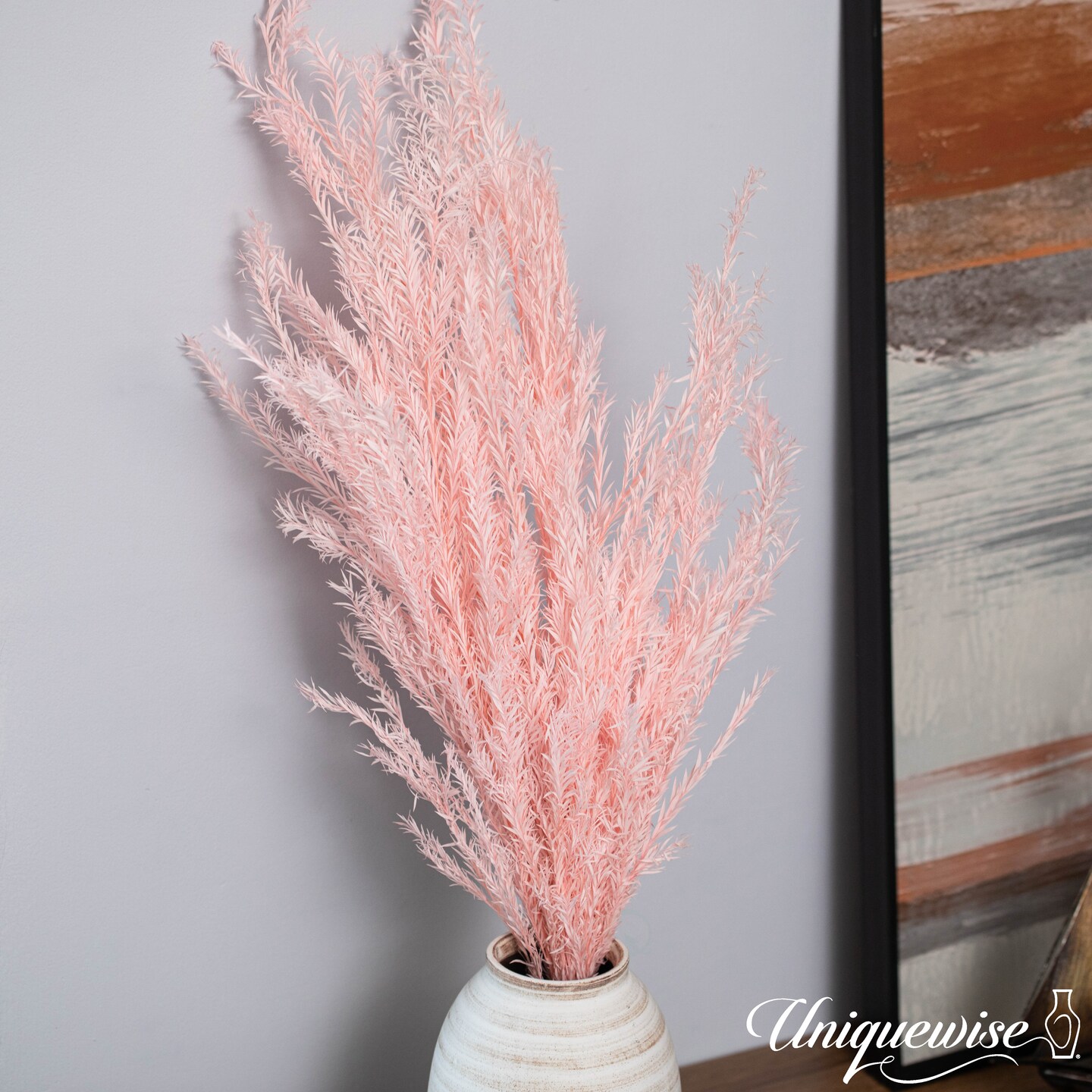 Uniquewise Preserved Real Floral Stems Chic Vase Fillers &#x26; Accents for Bouquets Centerpieces &#x26; Ornamental Displays Ideal for Home Office Boutique Cafe Resto Bar and Event Decor