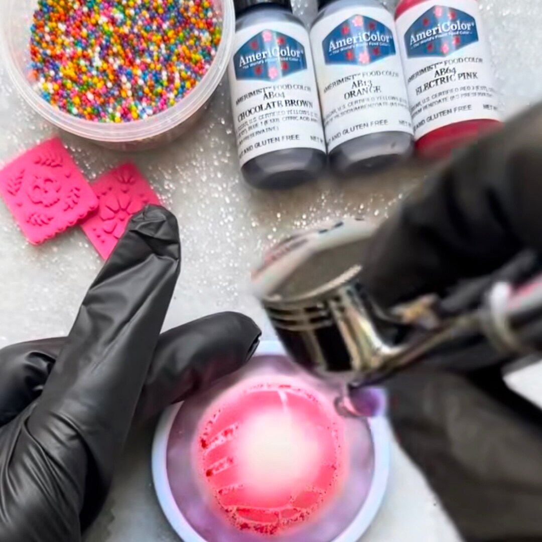 AmeriColor, Electric Red, .65 Ounce, AmeriMist Airbrush Food Coloring