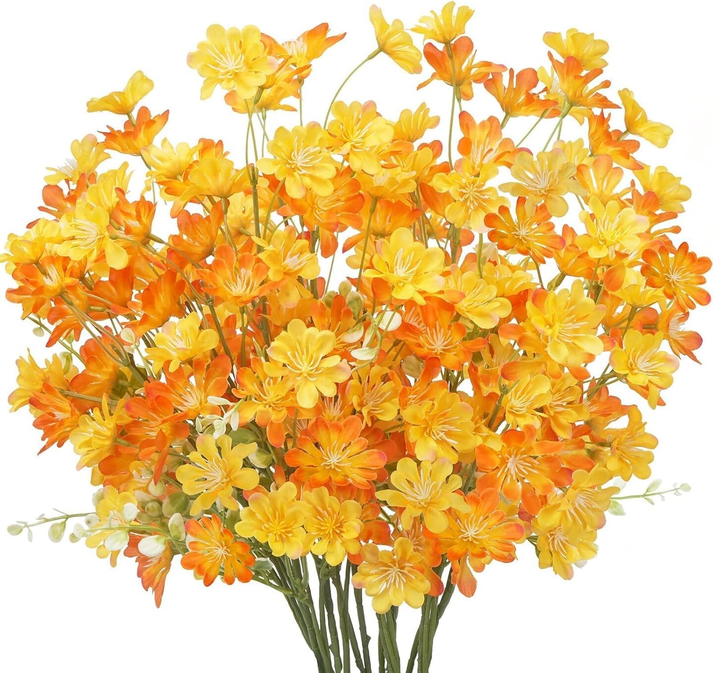 26.7&#x22; Long Stem Artificial Flowers - 6pcs Yellow Silk Flowers Fake Daisies for Tall Vase,Tall Fake Flowers Wildflowers for Indoor Home Decor Table Centerpiece Spring Arrangement