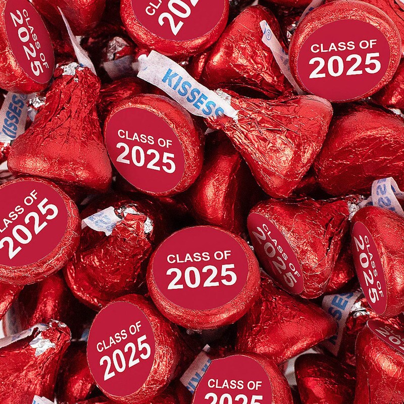 Red Graduation Candy Hershey's Kisses Milk Chocolate 4 lbs 360 Pcs