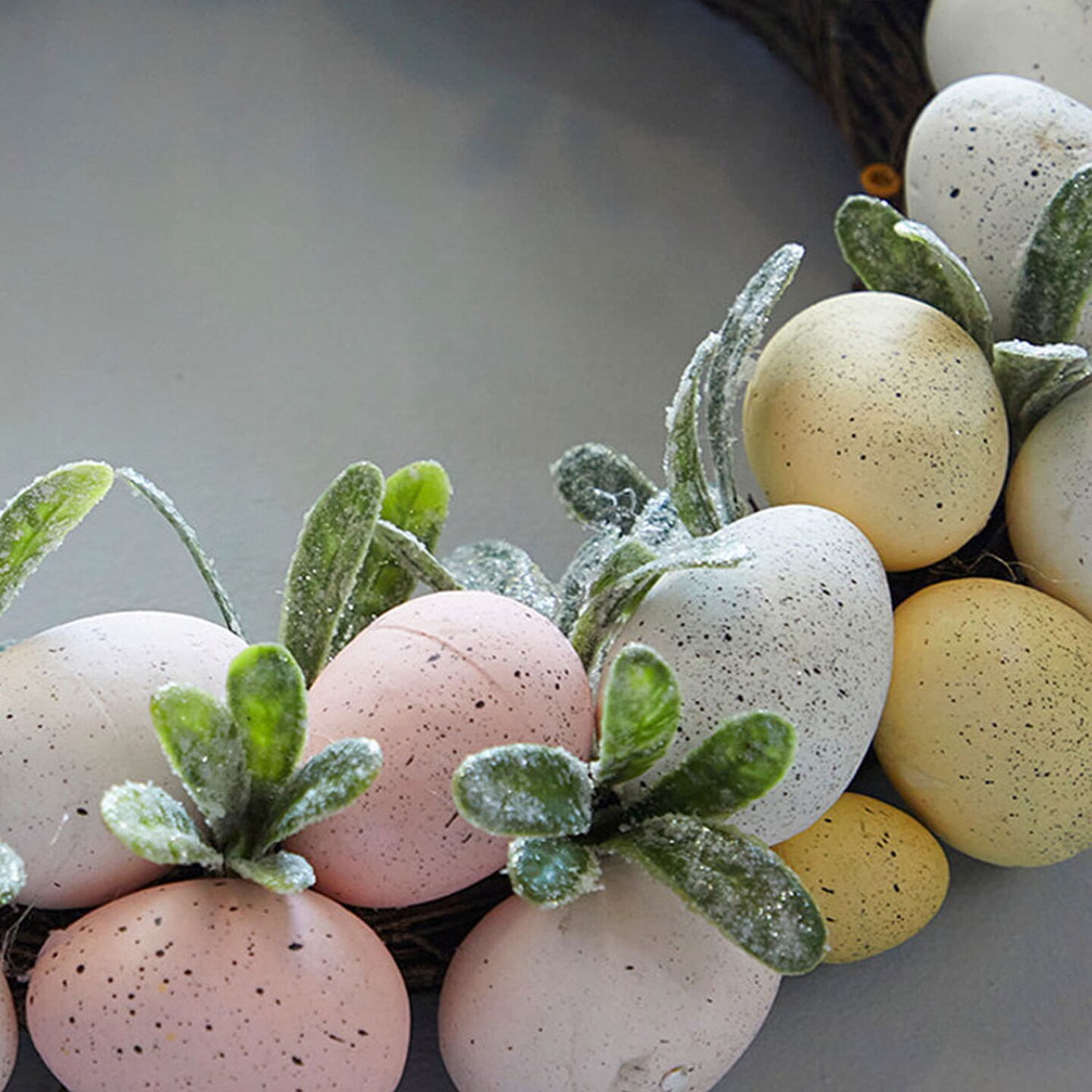 17" Easter Egg Wreath Colorful Spring Wreath for Door & Wall Decor