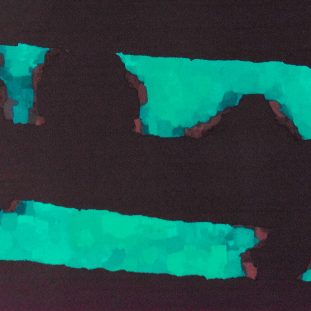 Turquoise-Black-Brown Abstract Printed Swimwear Stretch Tricot Knit Fabric By the Yard