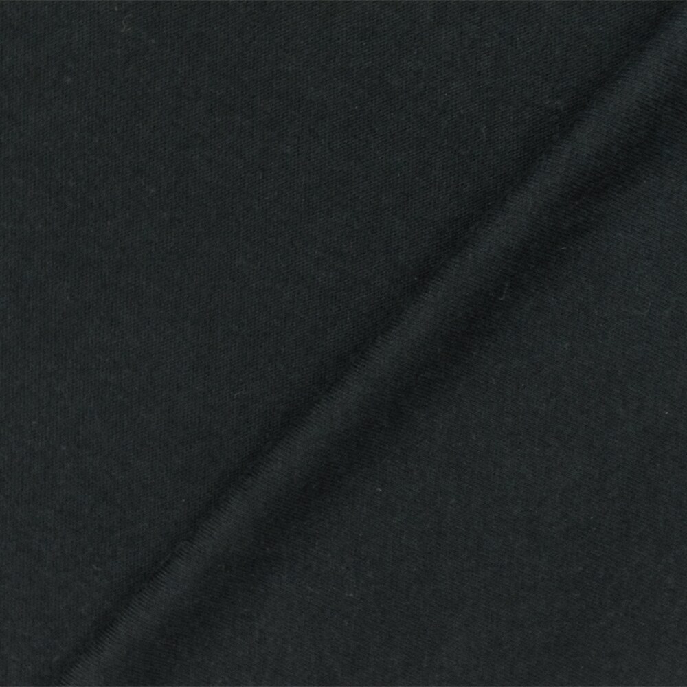 Black Famous Designer Combed Cotton Baby Jersey Knit Fabric By the Yard