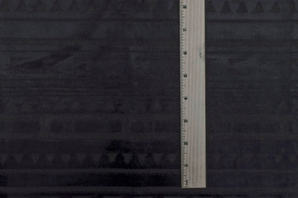 Mystical Black-Black Aztec Velvet Burnout Bonded Fabric By the Yard