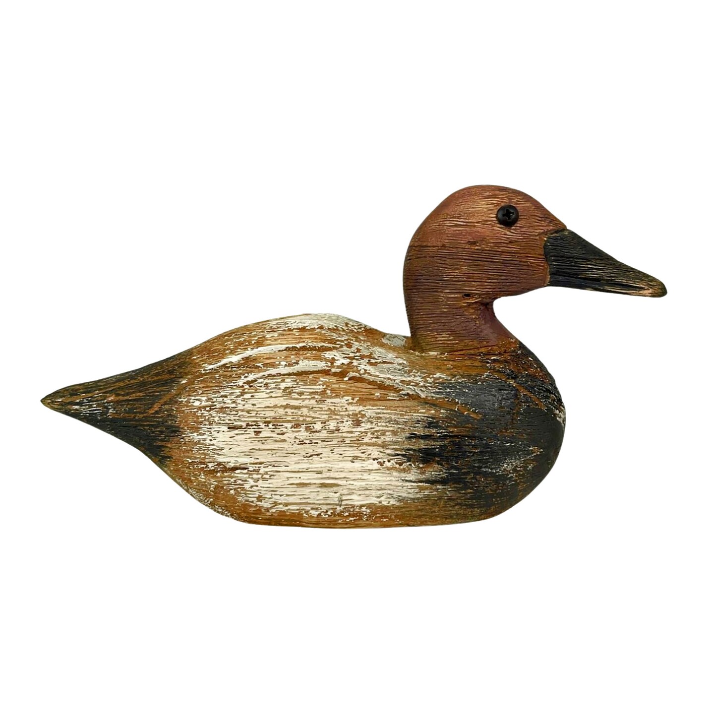 Rustic Wooden Duck Decoy Decor Collection Hand-Carved Folk Art Mallard Statues