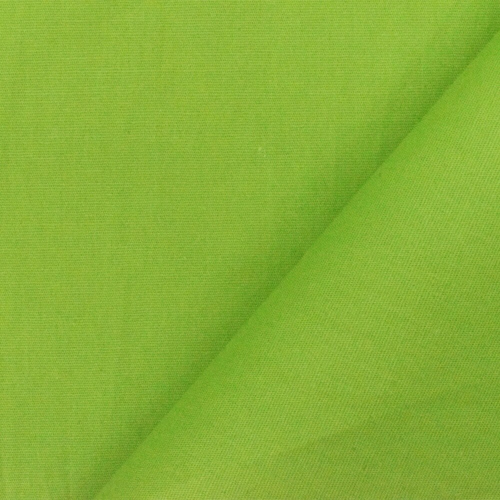 Bright Green Cotton Solid Stretch Spandex Poplin Woven Fabric By the Yard