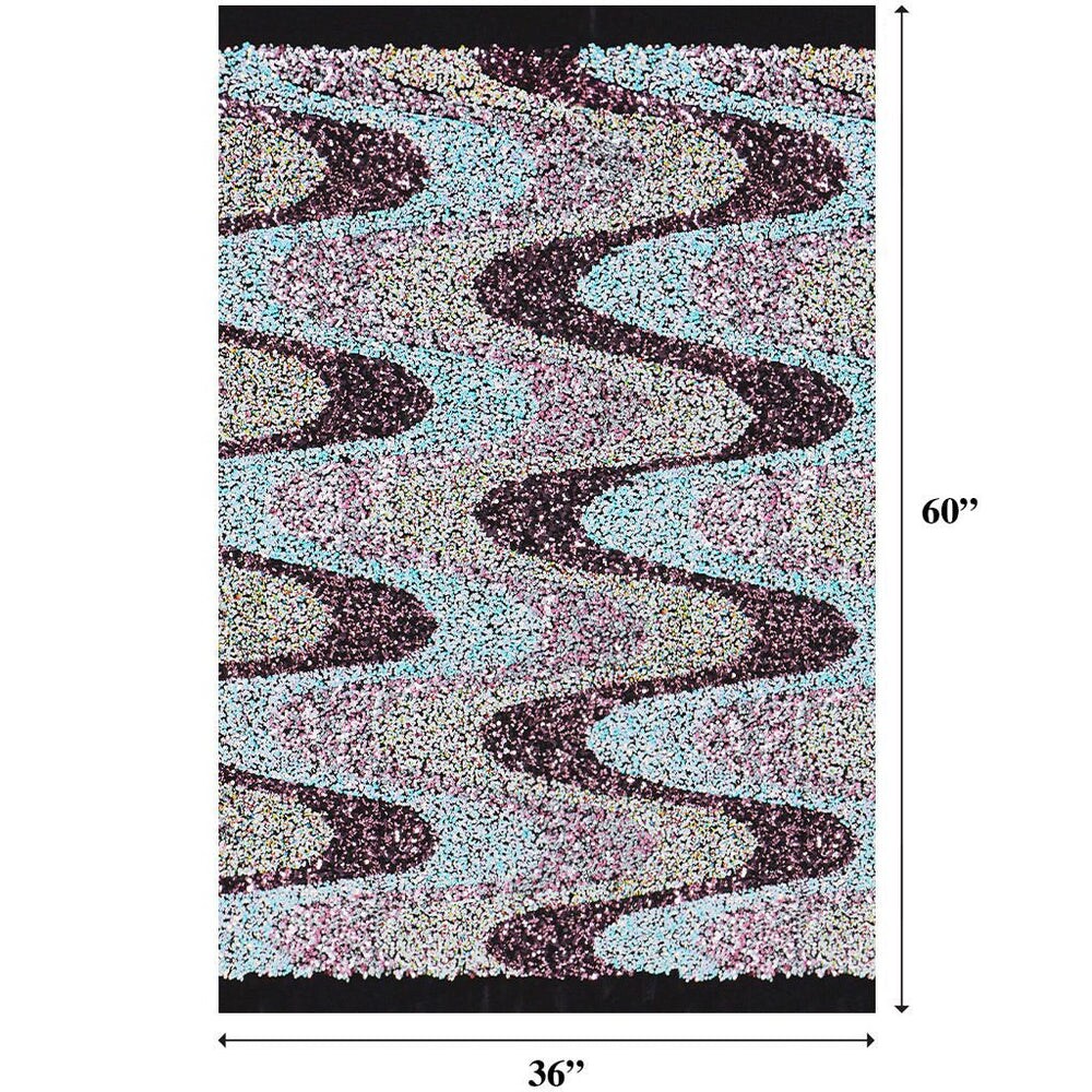 1 Yard Swell Stretch Velvet Embroidered Sequin 2 Way Stretch Fashion Fabric 46 47 Inch Width