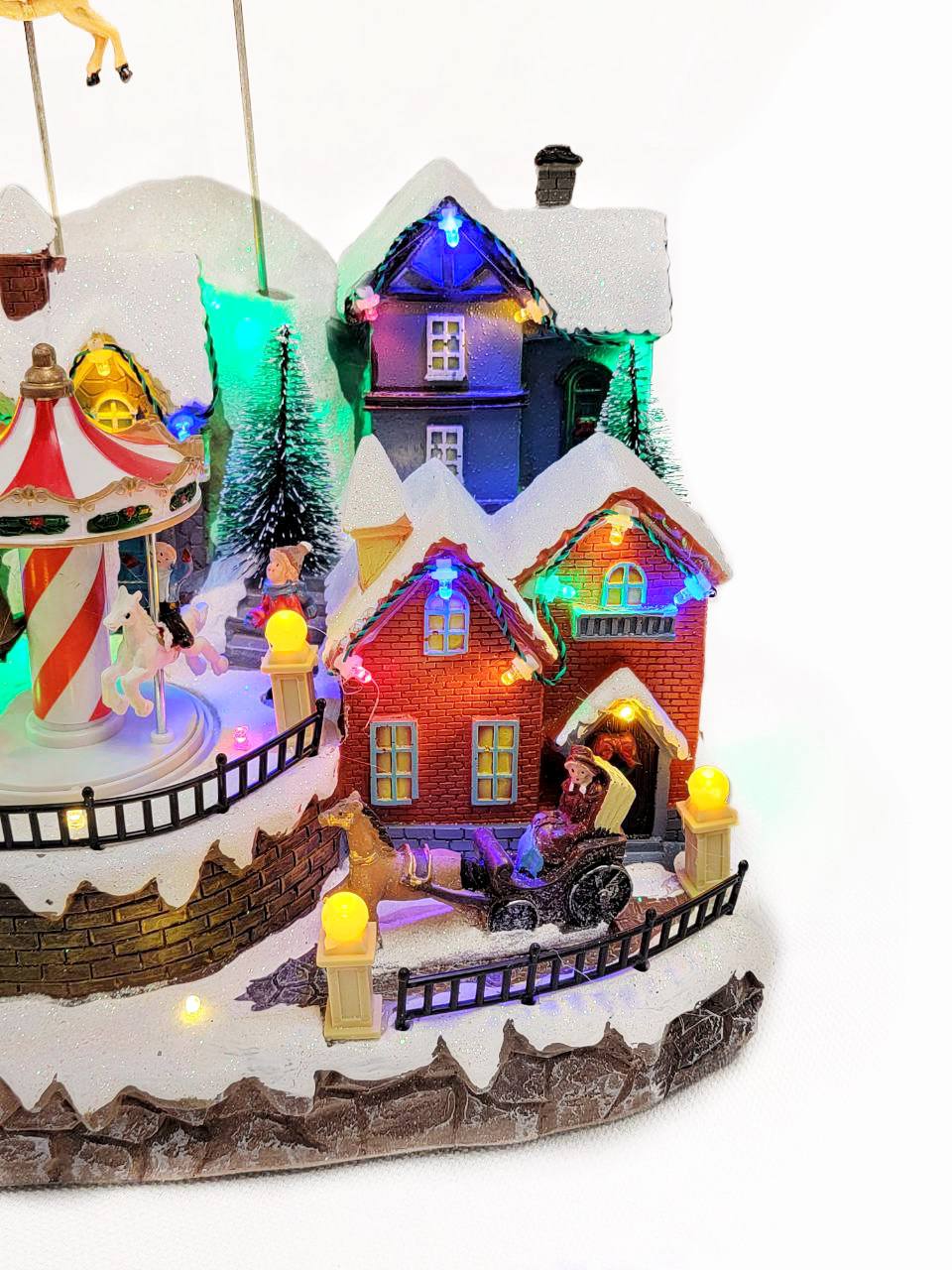 Snow-covered Village Christmas Decoration. Christmas Village