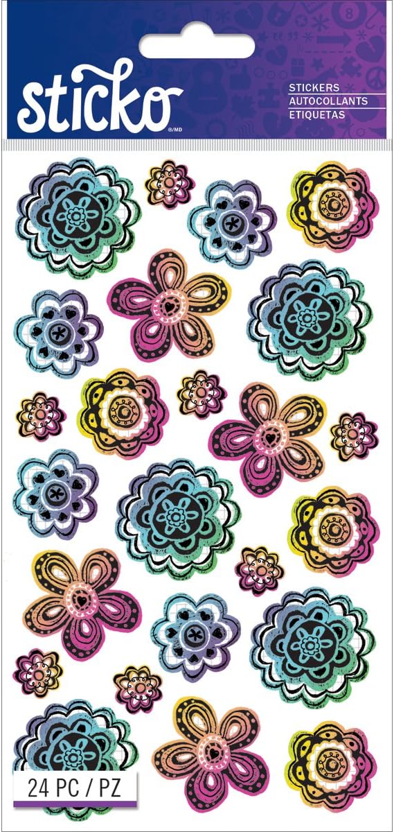 Sticko Doodle Flowers Stickers