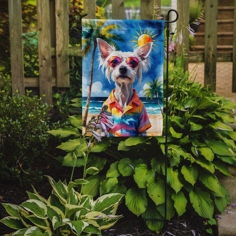 Edge Collections - 11.25" X 15.50" - Multicolor - Chinese Crested Beach Garden Flag - 1 Piece