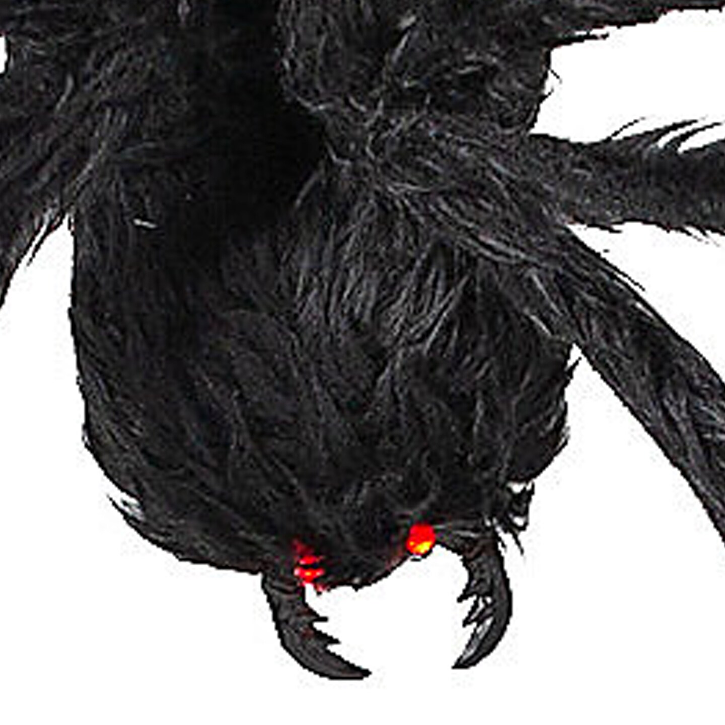 Animated Hairy Black Spider Halloween Decoration 31 1/2&#x22; x 8 1/4