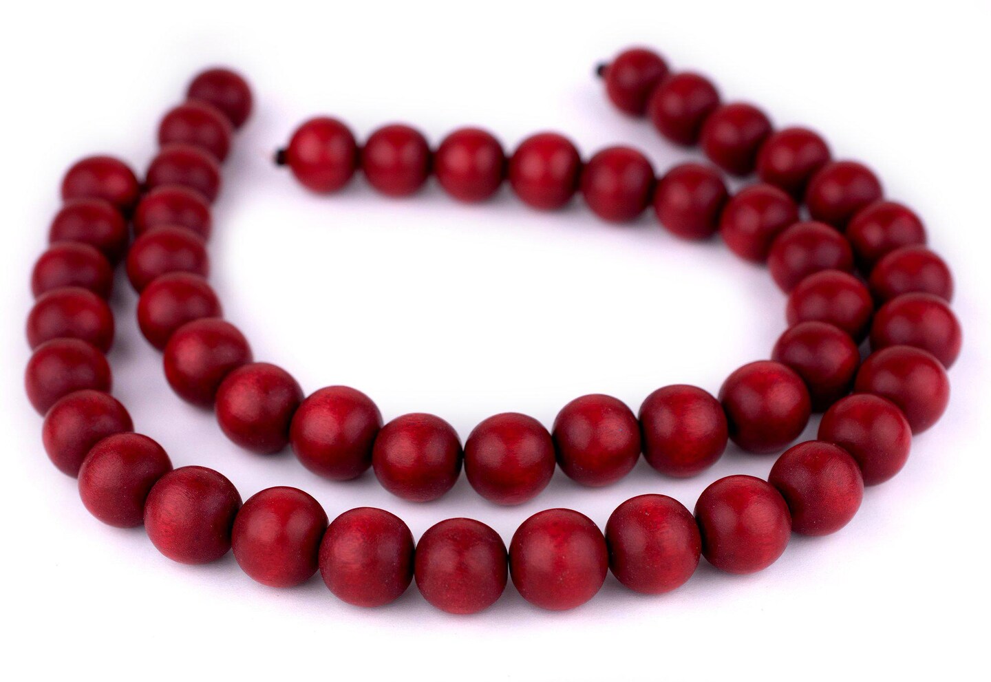 The Bead Chest Natural 18mm Wooden Beads in Red for Jewelry Making &#x2013; Round Loose Wood Spacer Beads I Approximately 24 Beads