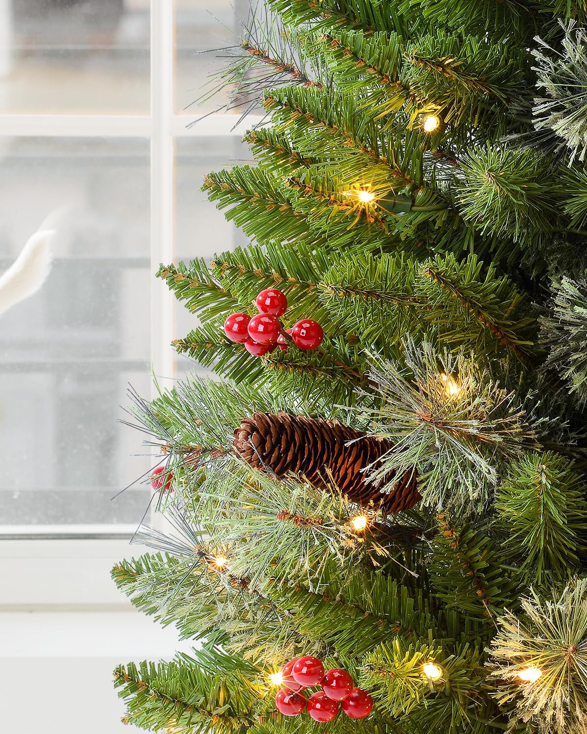 3ft Pre-Lit Artificial Christmas Tree with 70 LED Lights Tabletop (Green) 24&#x22;D x 24&#x22;W x 36&#x22;H