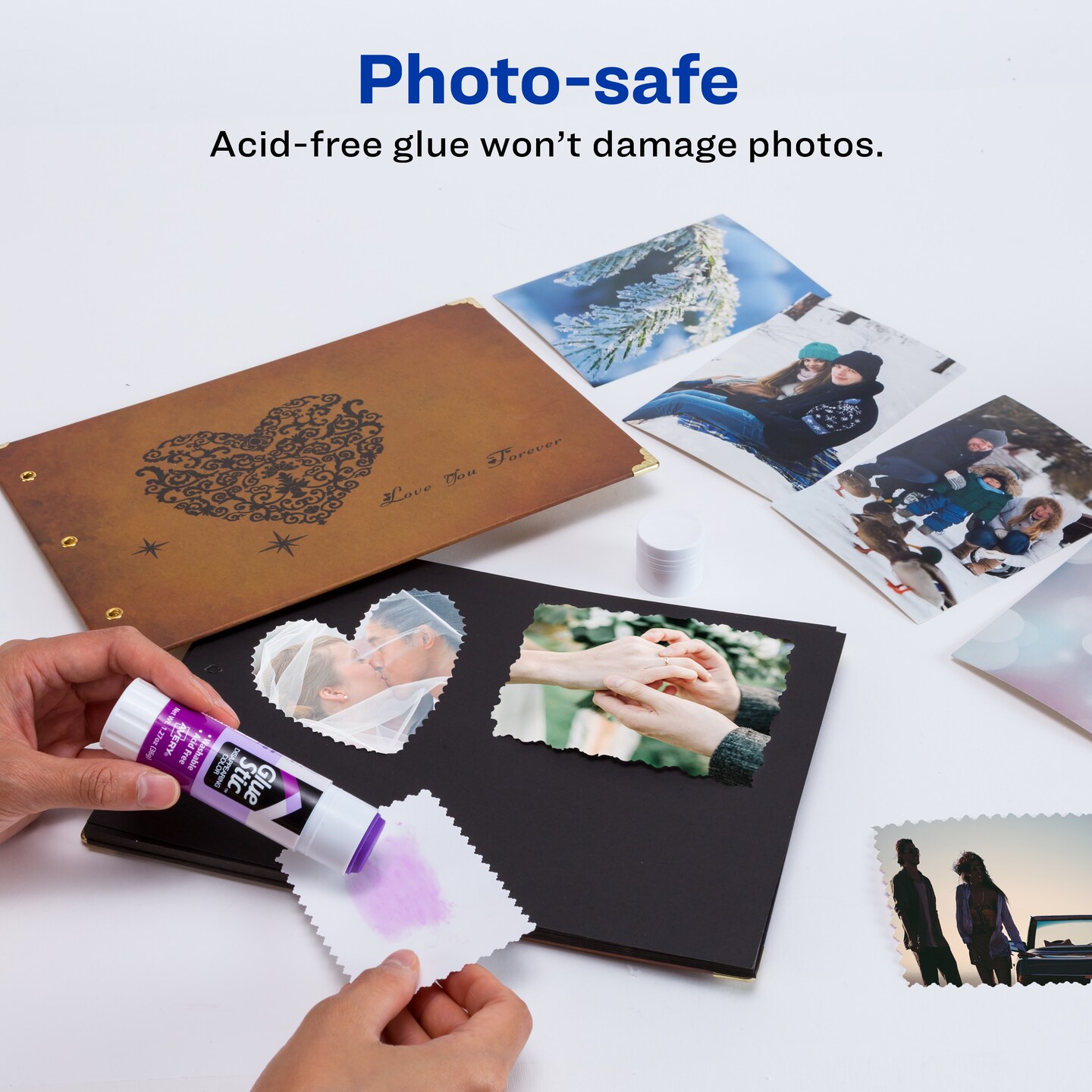 Avery Glue Stick Purple, Disappearing Purple, Washable, 1.27 oz., Permanent Adhesive, 6 per Pack, 36 Glue Stic Total (6-Pack of 98071)