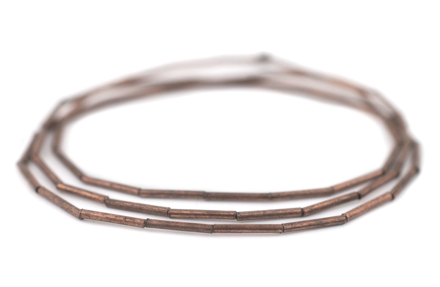 The Bead Chest Copper 1.5mm Tube Beads, Full Strand of Quality Metal Spacers for DIY Jewelry Design