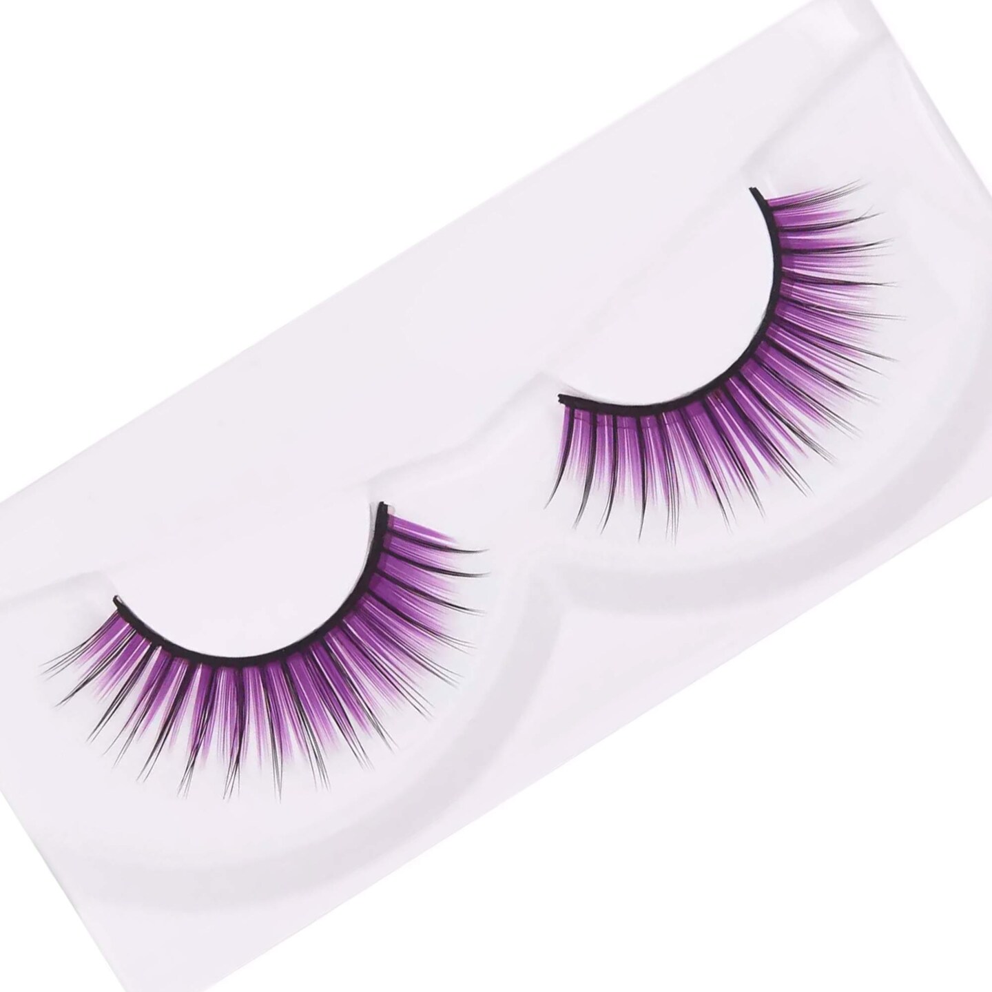 Purple Eyelashes Dramatic Colored False Lashes for Costumes, Cosplay & Bold Makeup Looks