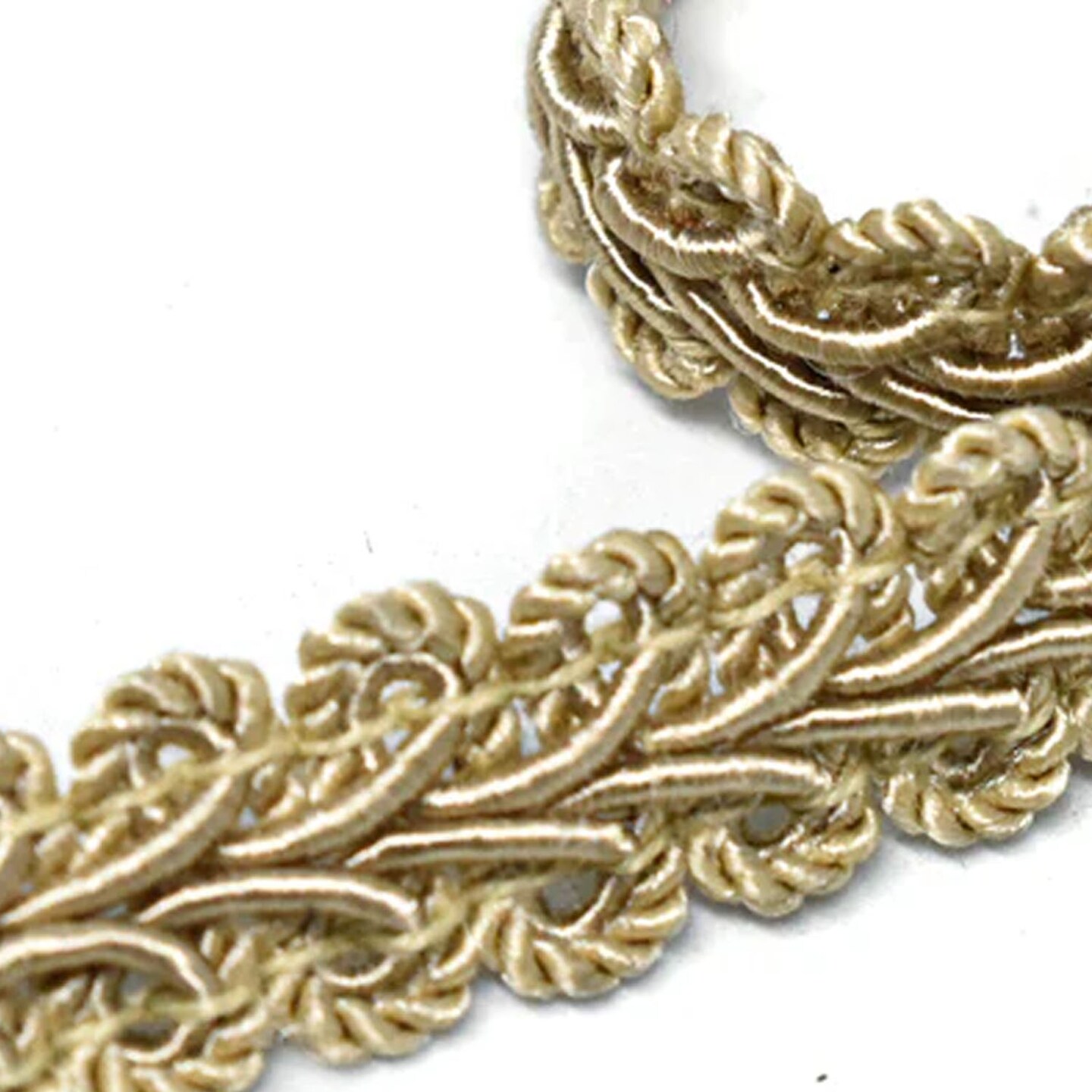 1 Yard Gold Floral Design Gimp Trim Decorative DIY Craft Ribbon 0.50 inch Width