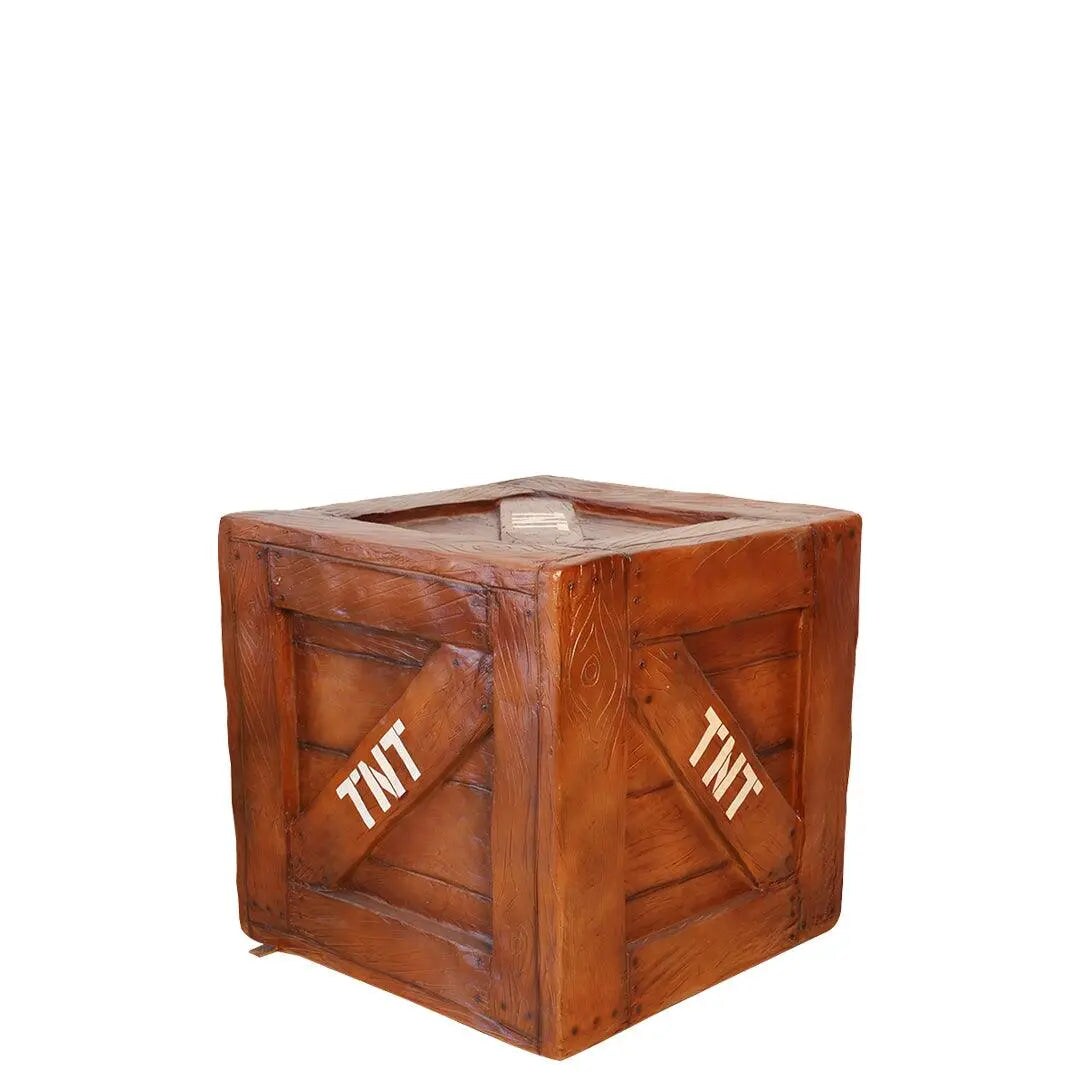 Square TNT Crate Life Size Statue