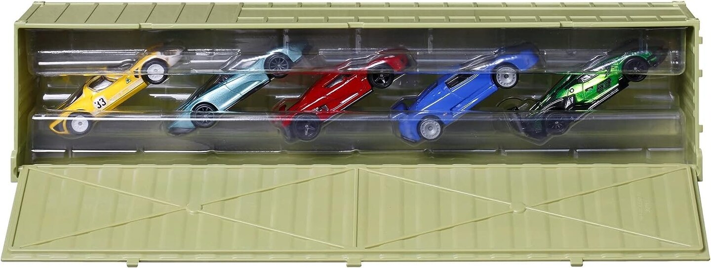 Hot Wheels Premium Car Culture Speed Machines 5-Pack of Toy Cars, Full Metal Body, Real Riders Tires, 1:64 Scale Sports Cars, for Collectors