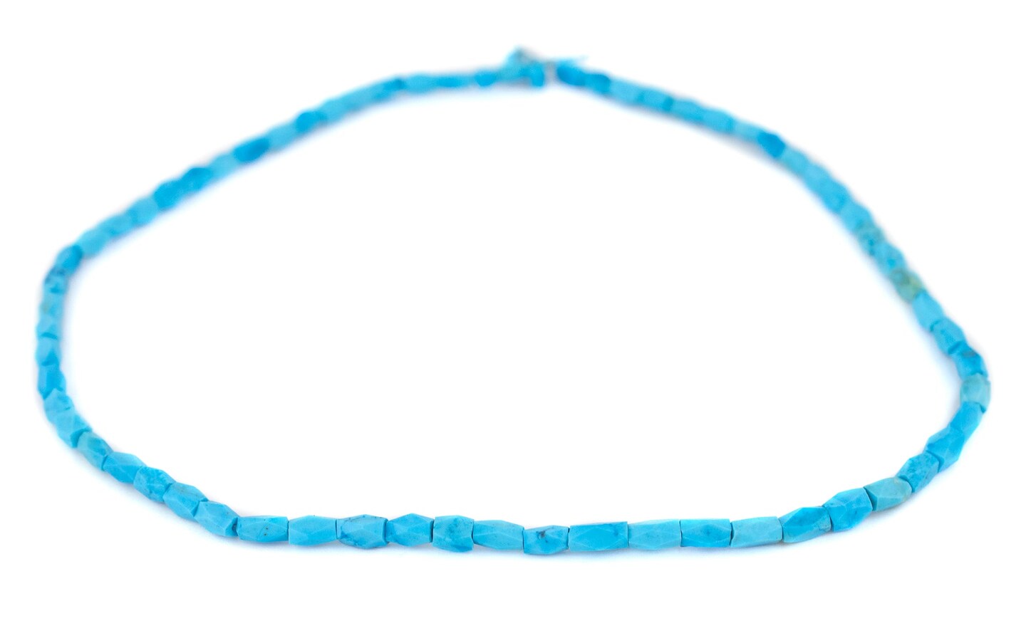 The Bead Chest Baby Blue Faceted Afghan Turquoise Beads 6x4mm Afghanistan Gemstone 16 Inch Strand
