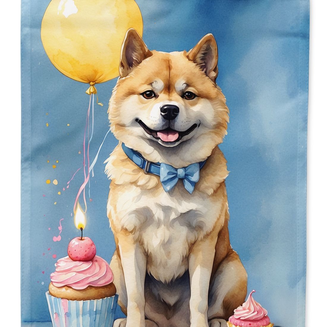 Edge Collections - 11.25" X 15.50" - Multicolor - Akita Birthday Flag - 1 Piece
